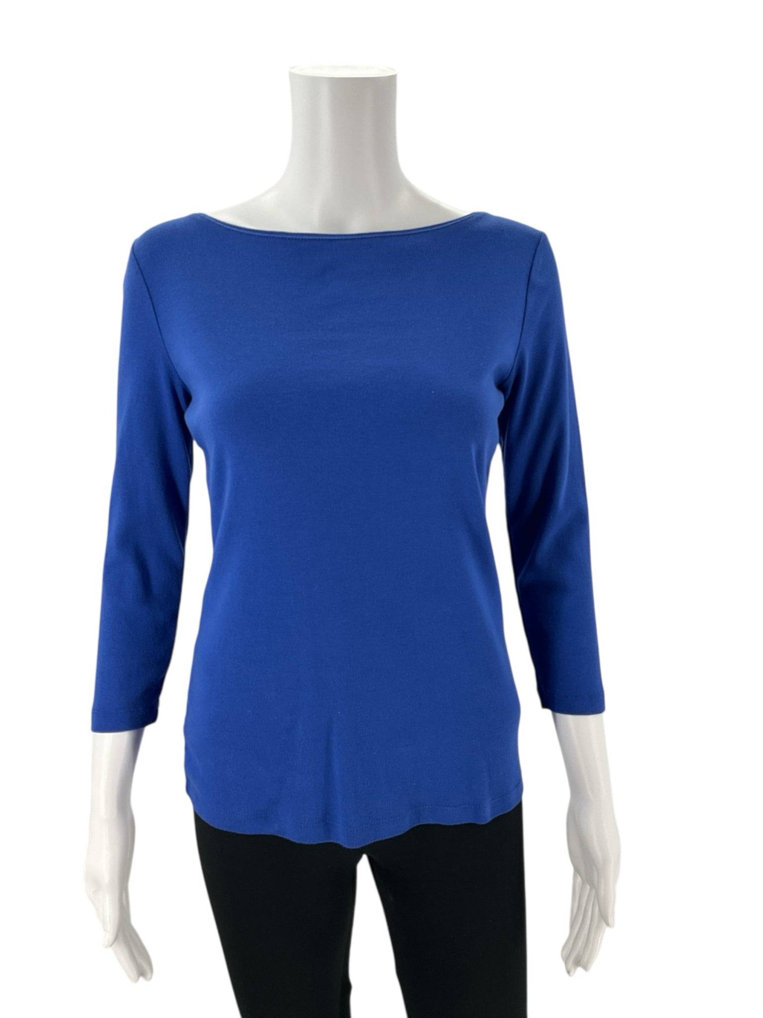 Talbots Blue Solid Top - Size XS - Margaret’s Fine Consignment
