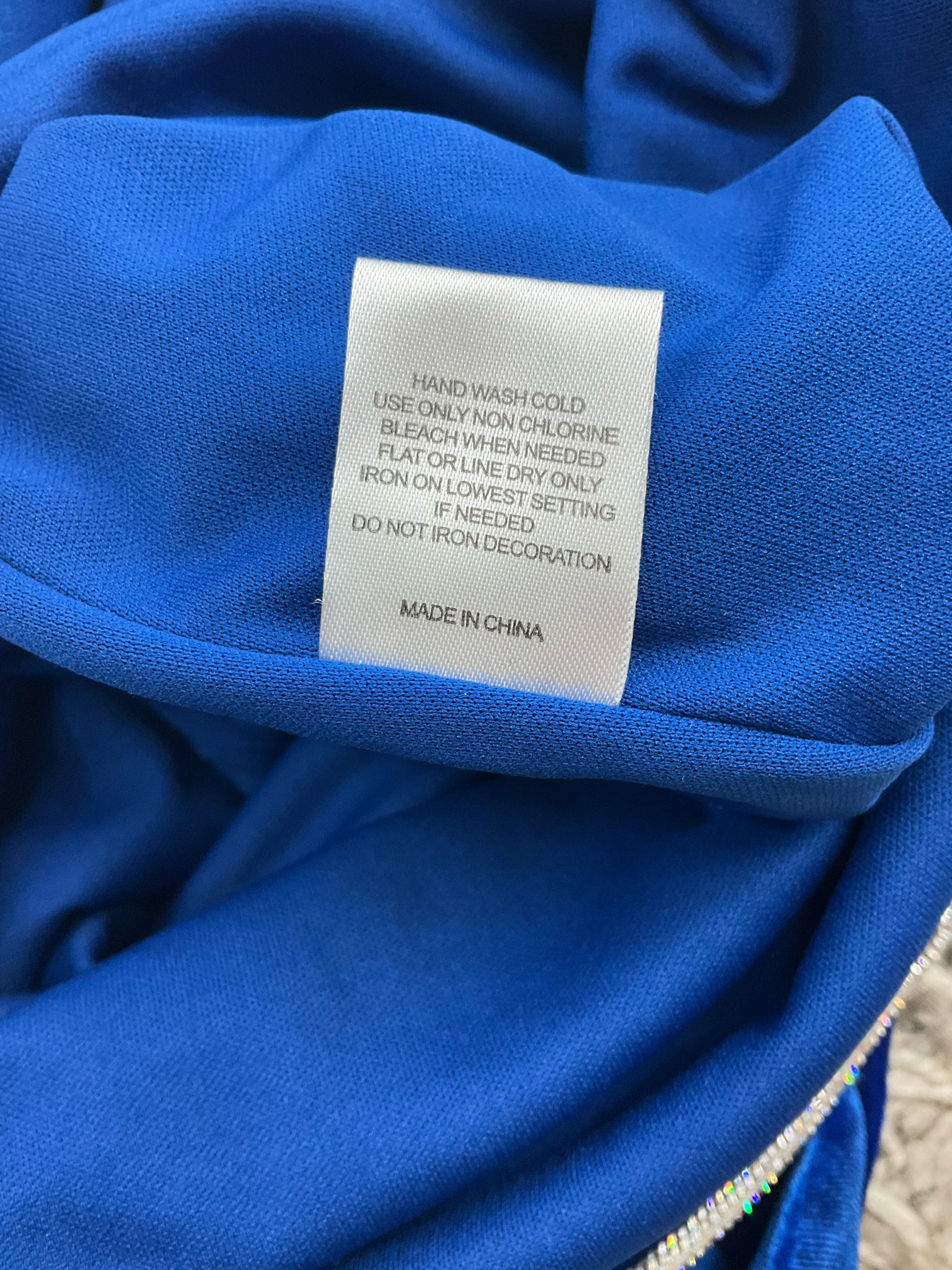 Midnight Doll Blue Velvet Pre-Owned Ladies Dress - Size Medium - Margaret’s Fine Consignment