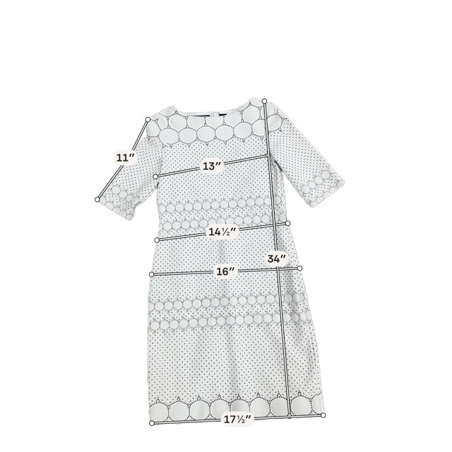 Julia Jordan White Eyelet Lattice Trim Sheath Dress Size 8 - ONLINE ONLY