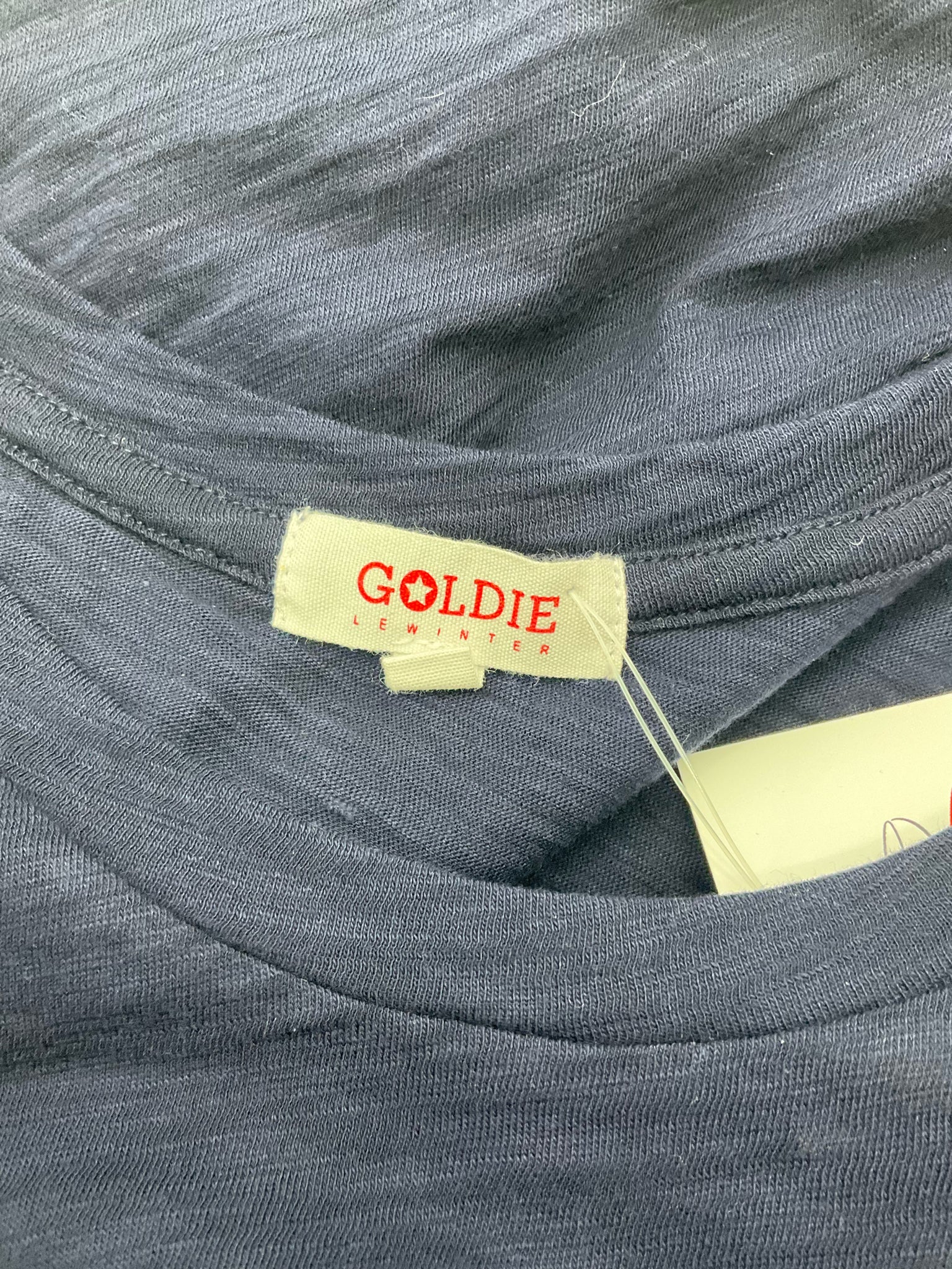 Goldie Lewinter Navy Pima Cotton Muscle Tank Top Size Medium