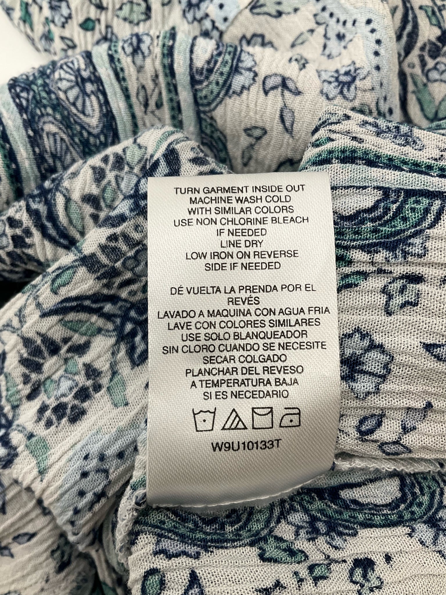 Wildflower white/blue/green Floral Floral Ruffle Cold Shoulder Sundress Size Medium - Size M