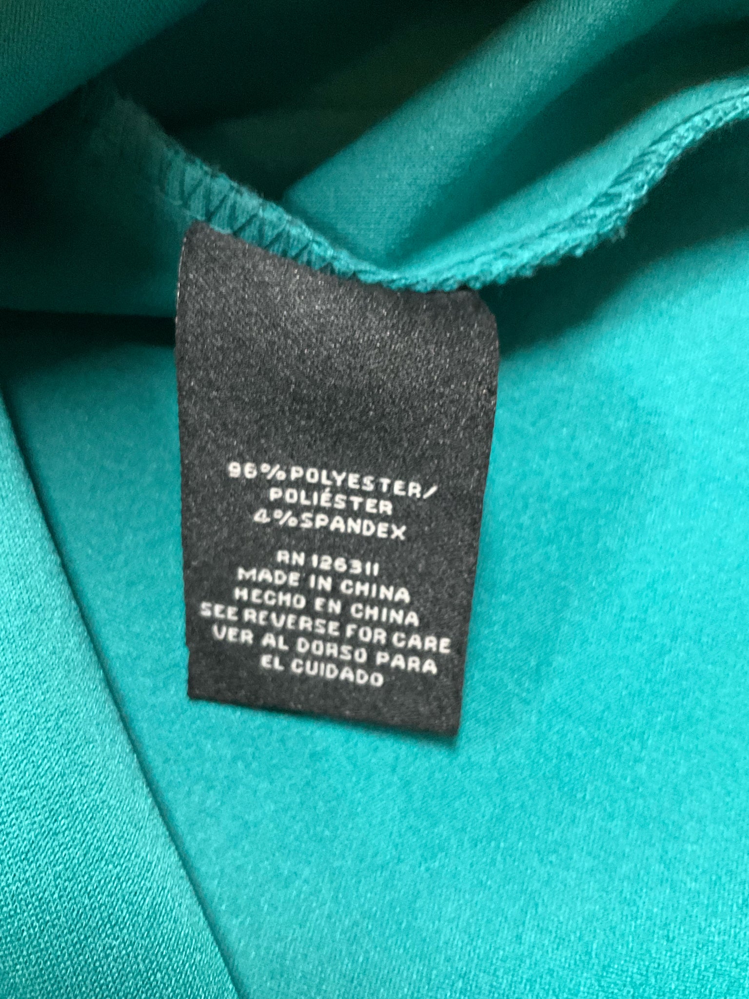 Ronni Nicole Teal Sleeveless Stretch Crepe Sheath Dress | Size 14