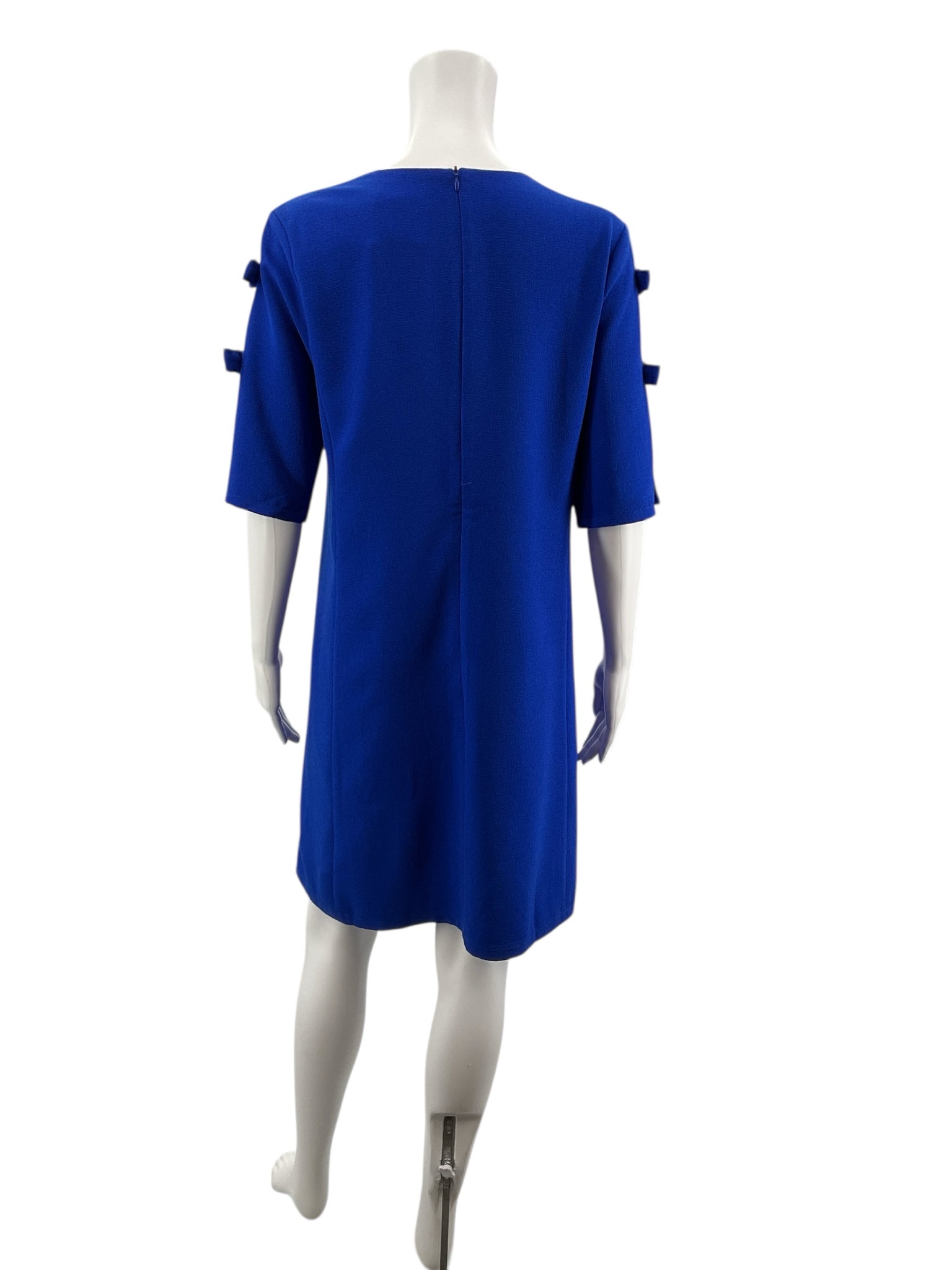 Aryeh Blue Solid Pre-Owned Ladies Dress - Size Medium