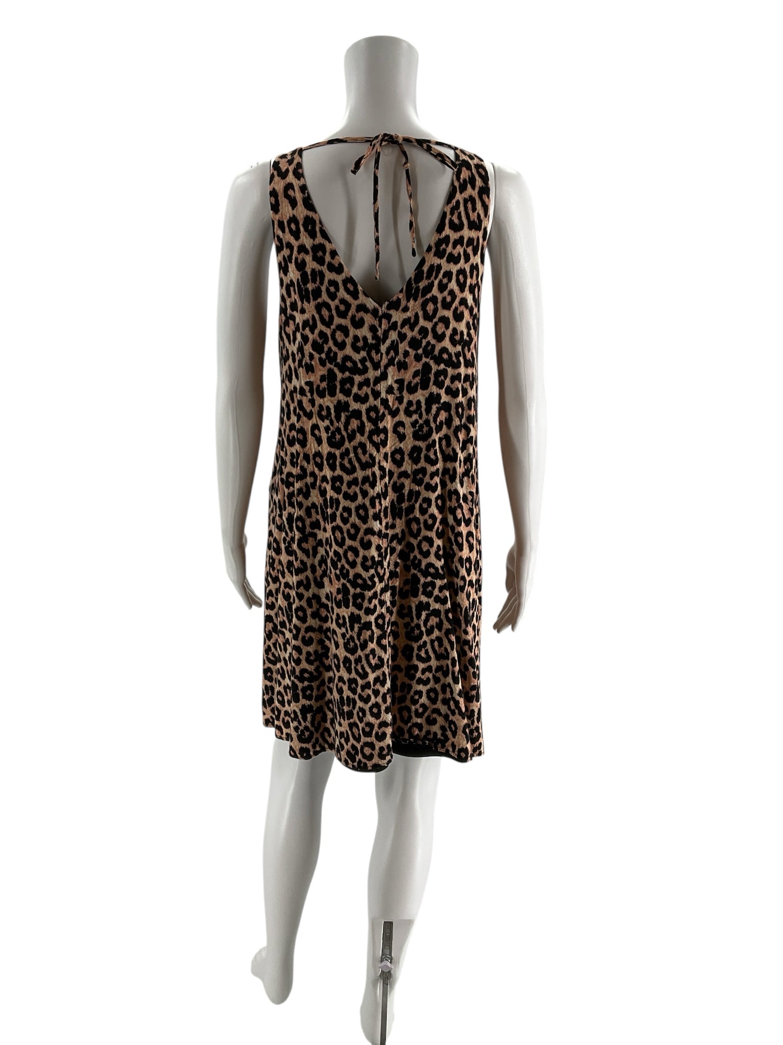 Blue Rain Brown/Black Print Pre-Owned Ladies Dress - Size Large - Margaret’s Fine Consignment