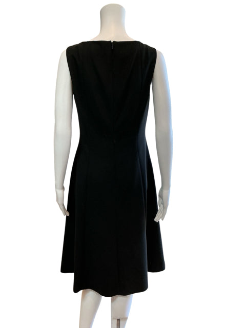 Talbots Black A-Line Black Sleeveless A-Line Midi Dress Little Black Dress Size 6 - Size 6