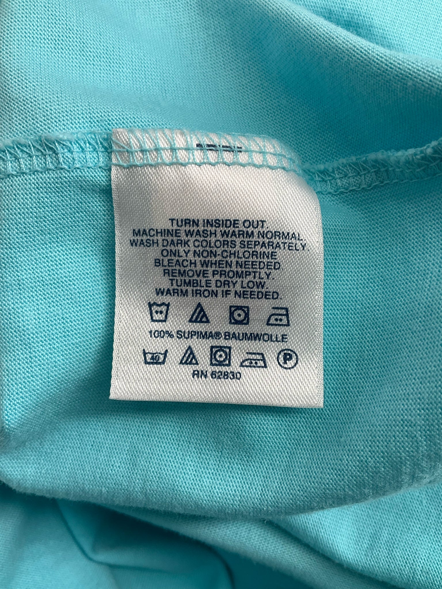 Lands End Aqua Solid Pre-Owned Ladies Casual Top - Size 1X