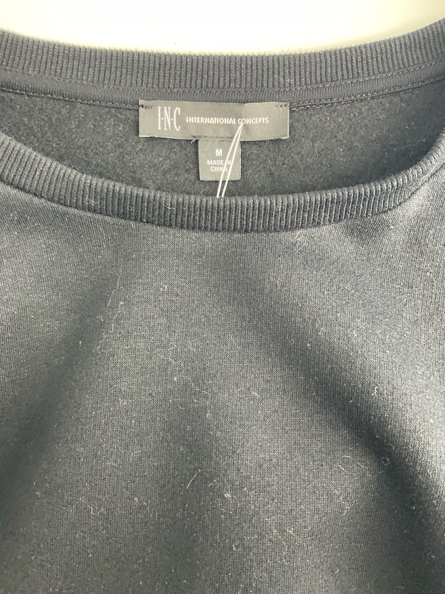 INC - Black Solid Pre-Owned Ladies Casual Top - Size M