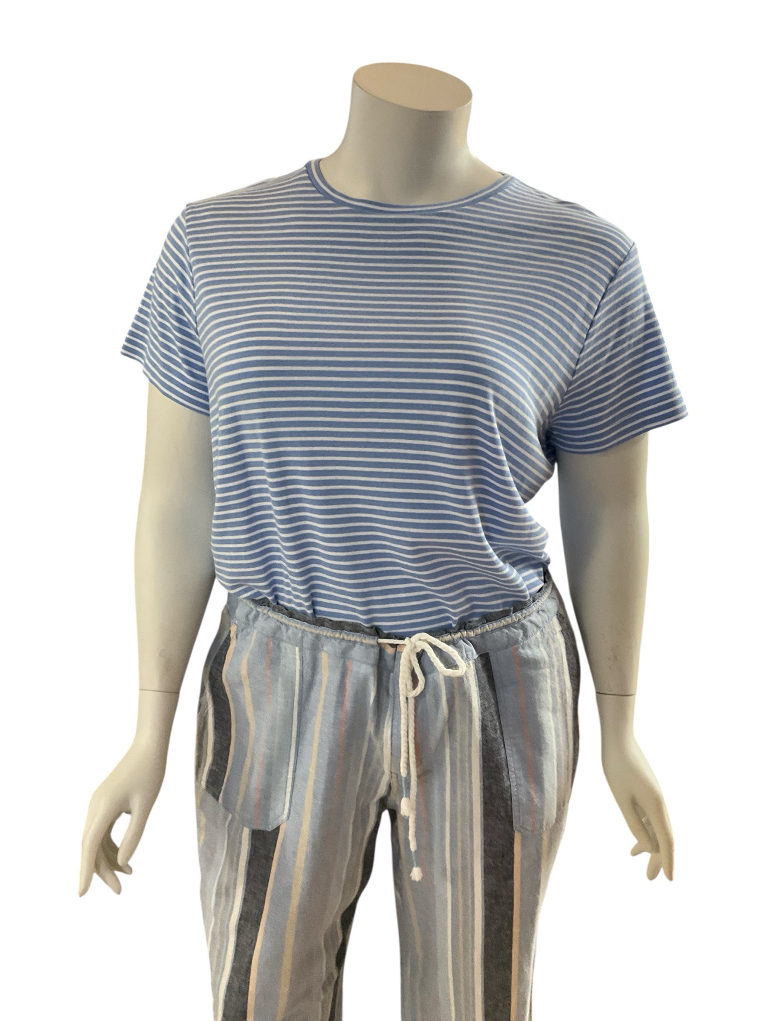 Vineyard Vines Striped Pima Cotton Modal Tee Size 3X Blue White