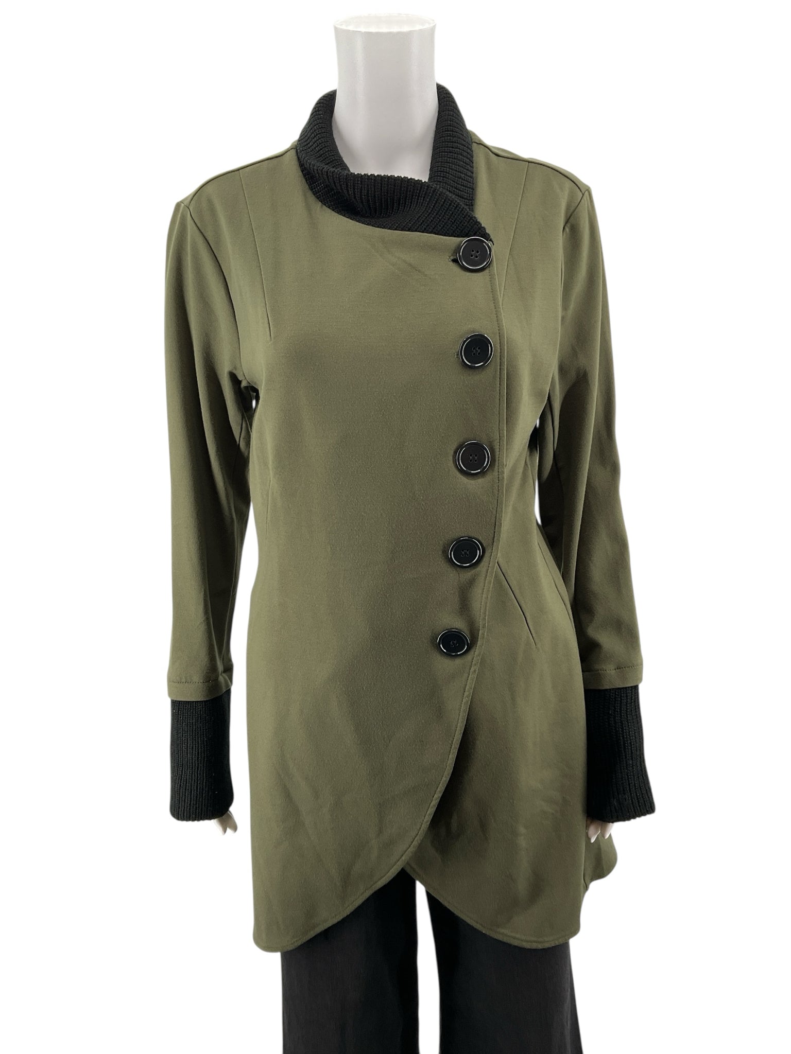 Venus Olive/Black Solid Pre-Owned Ladies Jacket - Size 8 - Margaret’s Fine Consignment