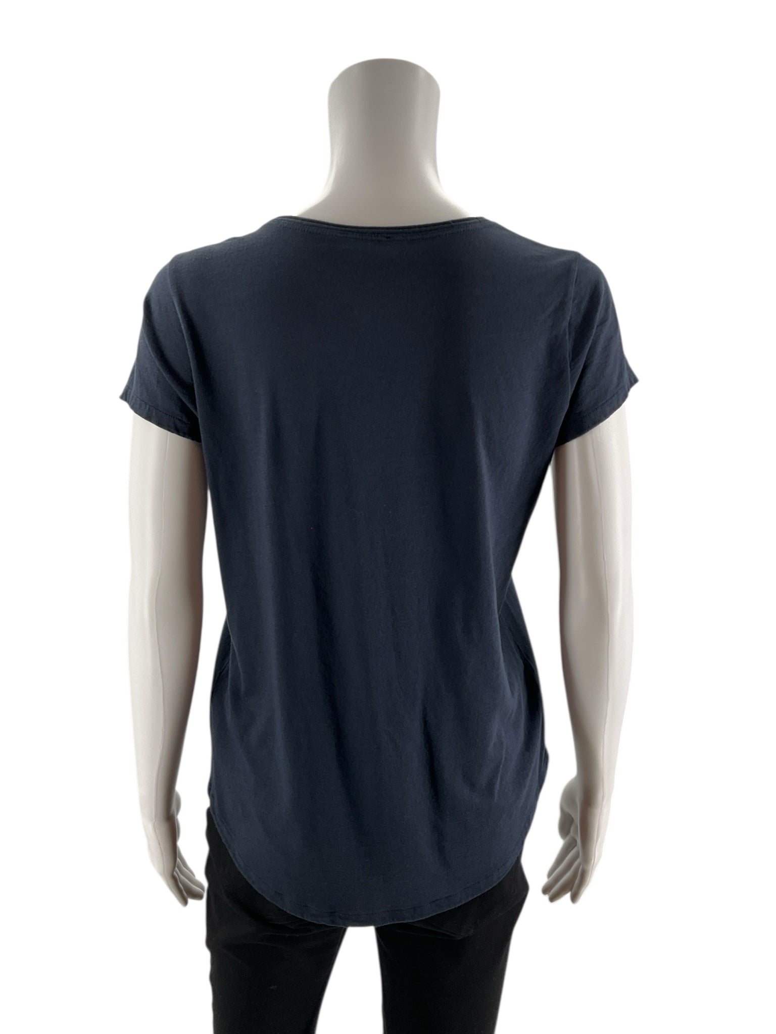 Vince - Navy Solid Pre-Owned Ladies Casual Top - Size Small