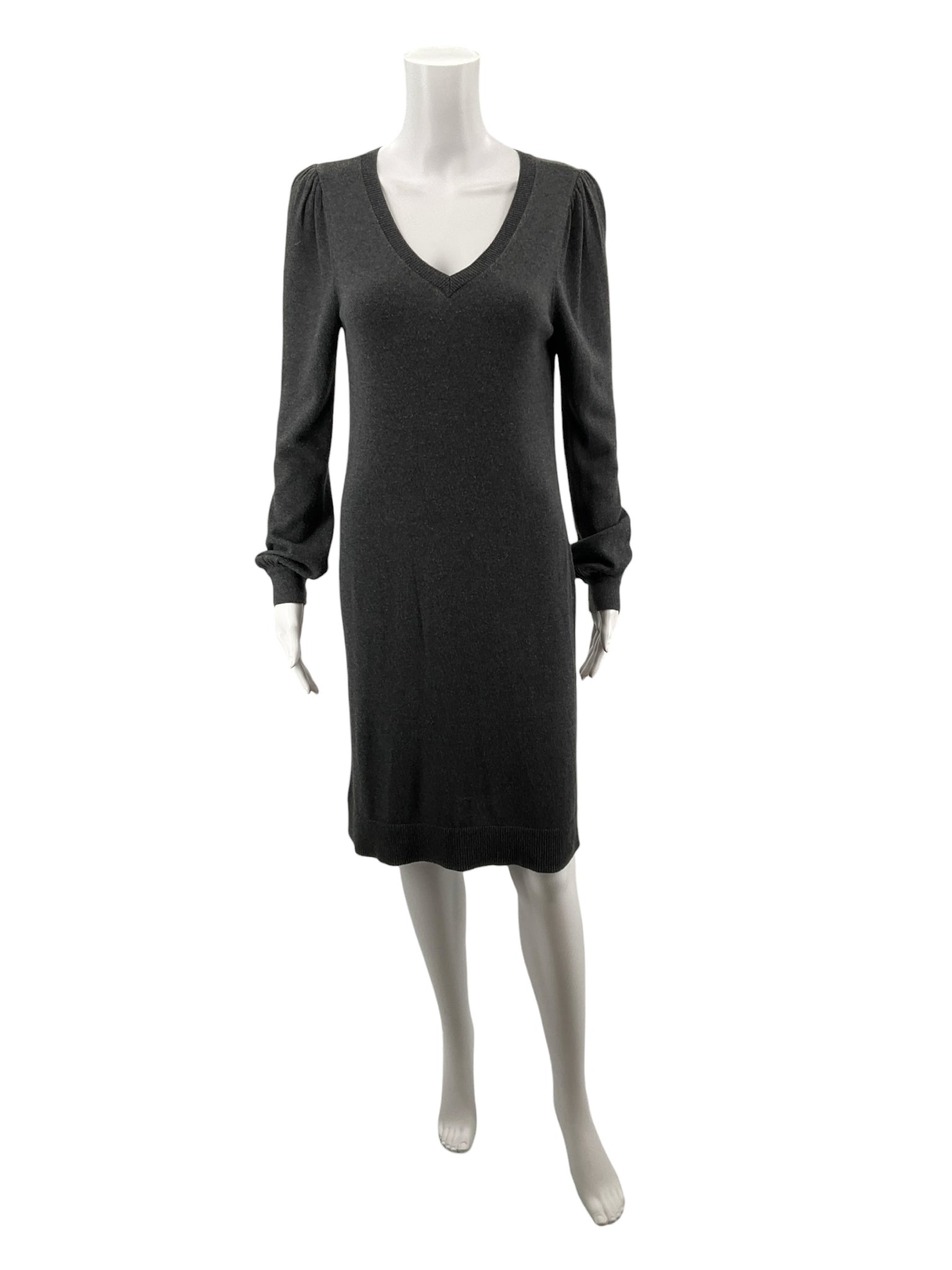 Loft Gray Solid Pre-Owned Ladies Dress - Size Small - Margaret’s Fine Consignment