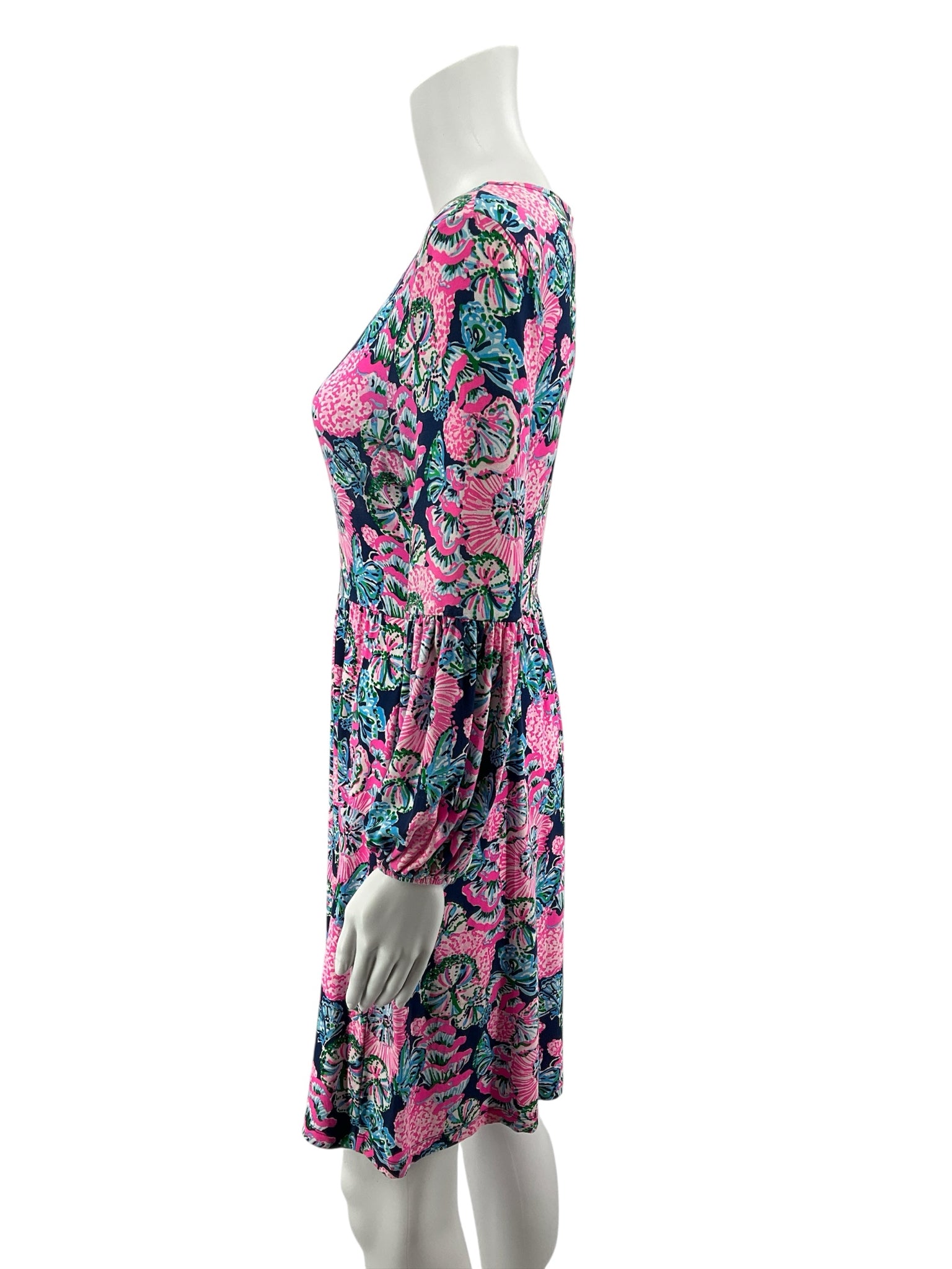 Lilly Pulitzer Kylar T-Shirt Dress Multi Shellabrate Floral XS