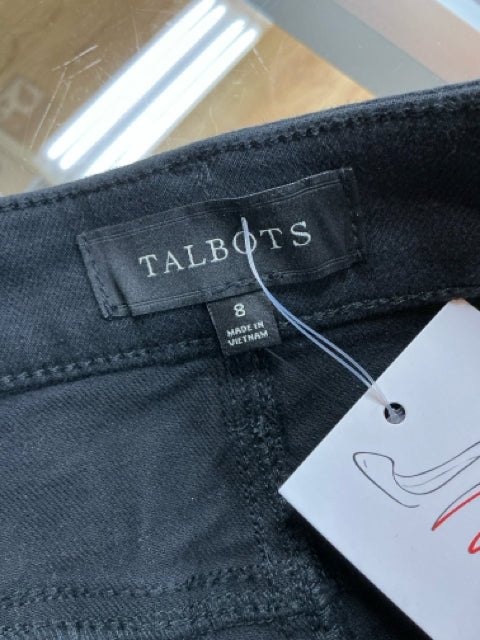 Talbots Flex Denim Performance Stretch Skirt Black Size 8