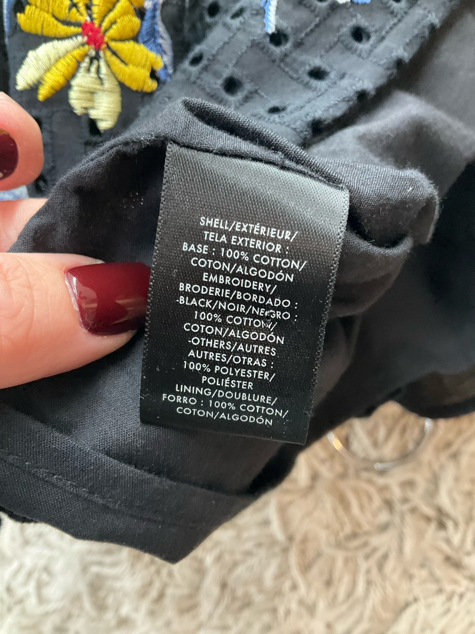 Ann Taylor Black/Multi Floral Pre-Owned Ladies Top - Size XL - Margaret’s Fine Consignment