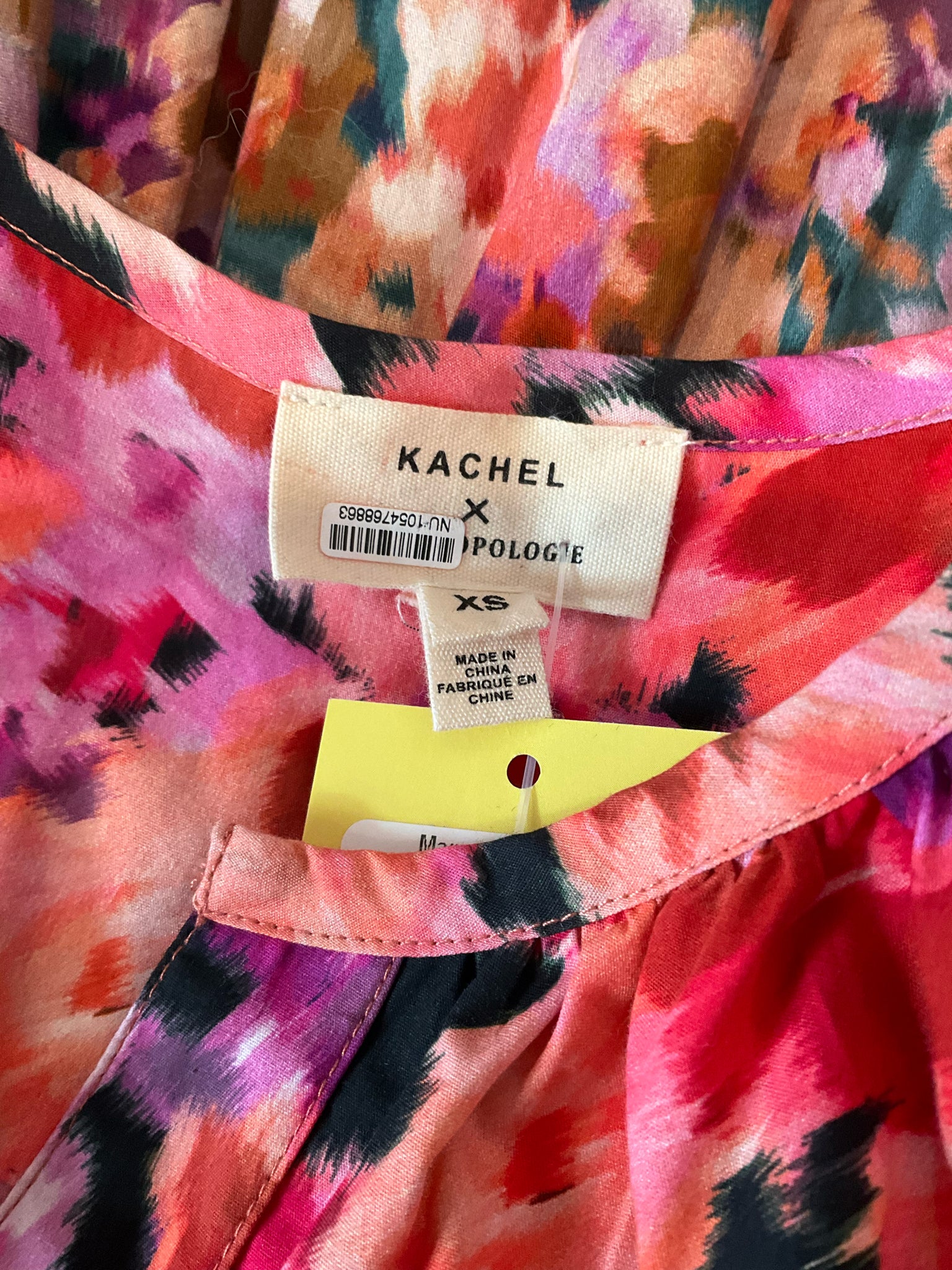 Kachel x Anthropologie tan/red/orange Maxi Kachel X Size XS tan/red/orange Floral Pre-Owned Ladies Dress - Size XS