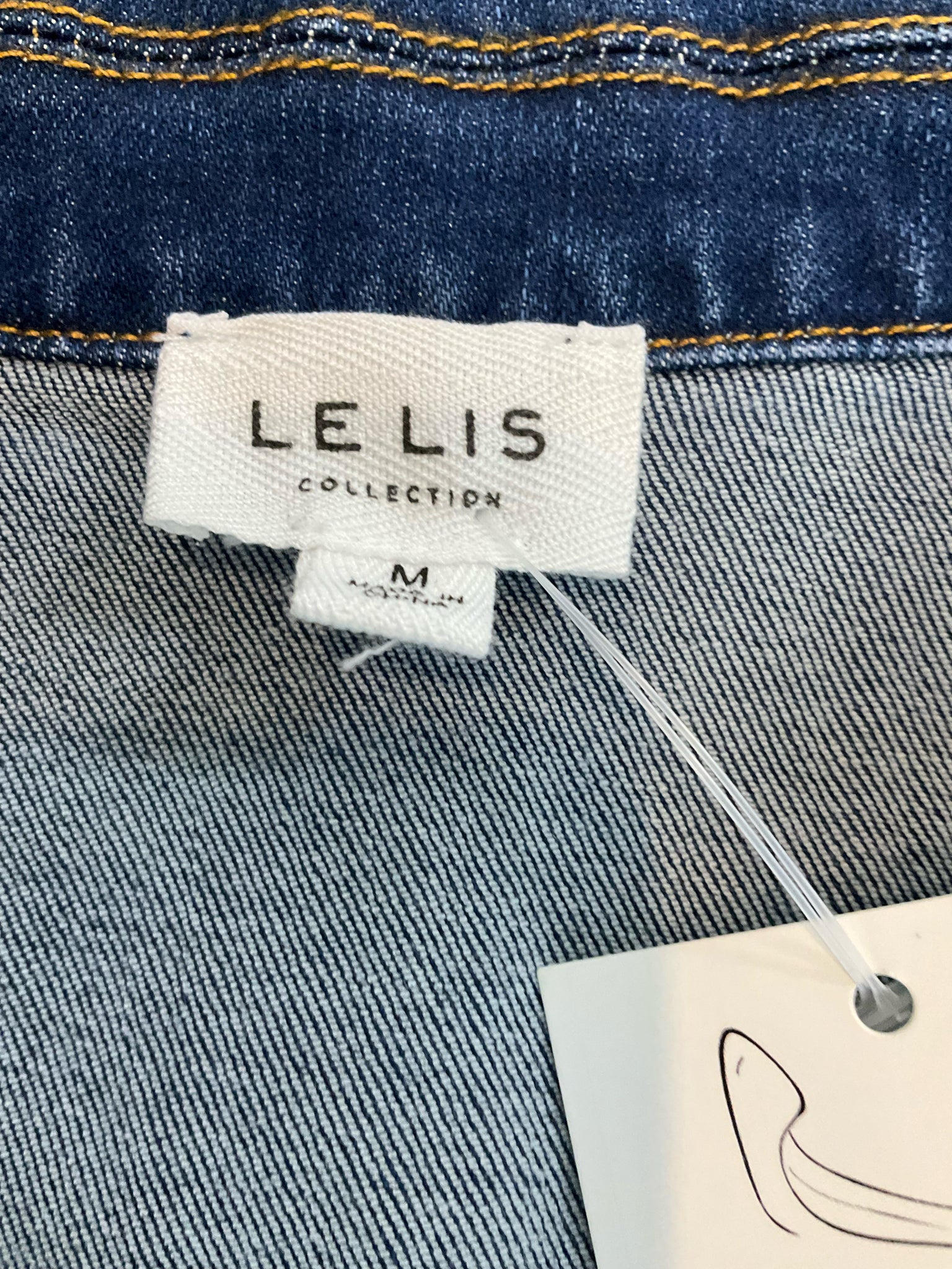 Le Lis Size M Blue Denim Pre-Owned Ladies Casual Top - Upstairs