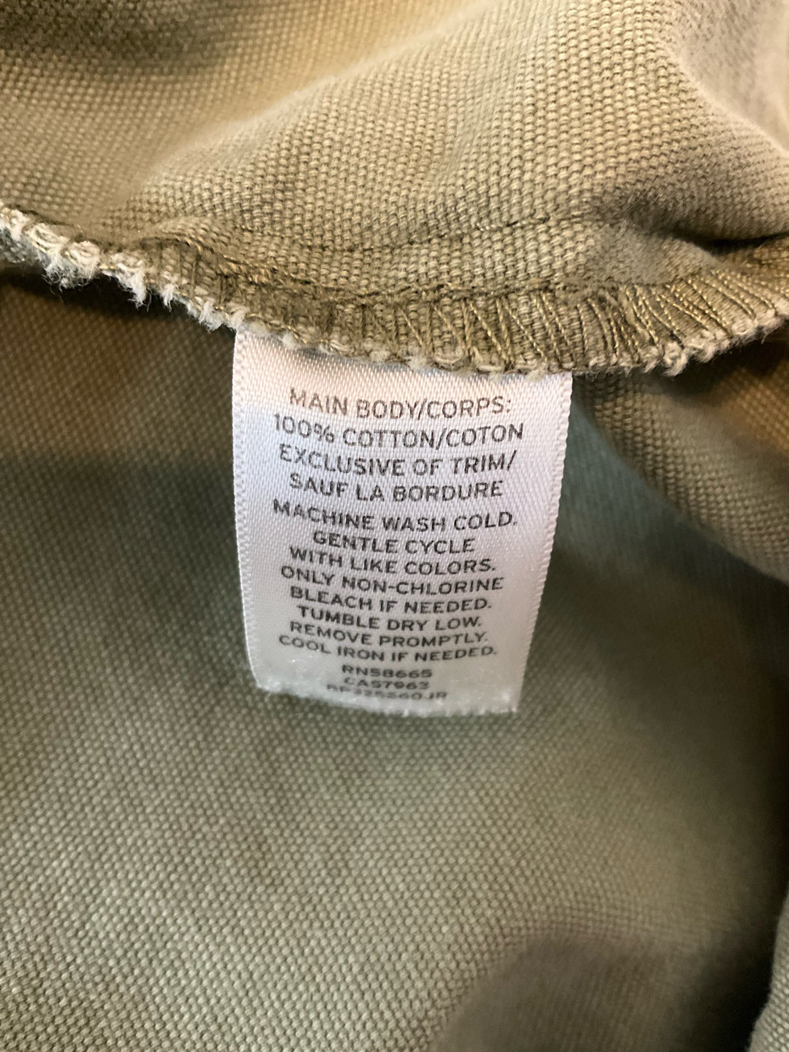 BP. Olive Green Cotton Twill Utility Anorak Jacket | Size Medium