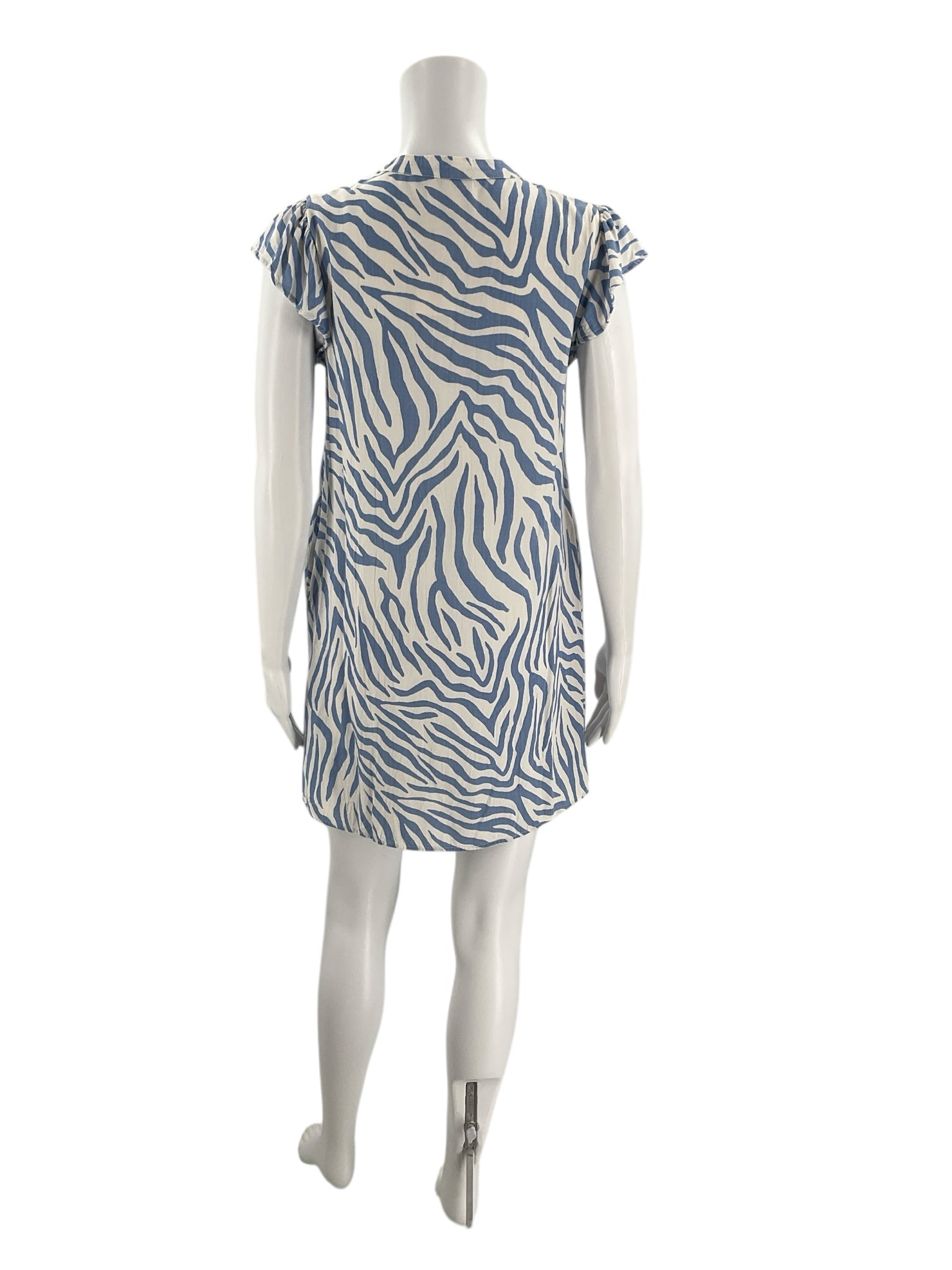 THML White/Blue Print Ladies Pre-Owned Dress - Size XS - Margaret’s Fine Consignment