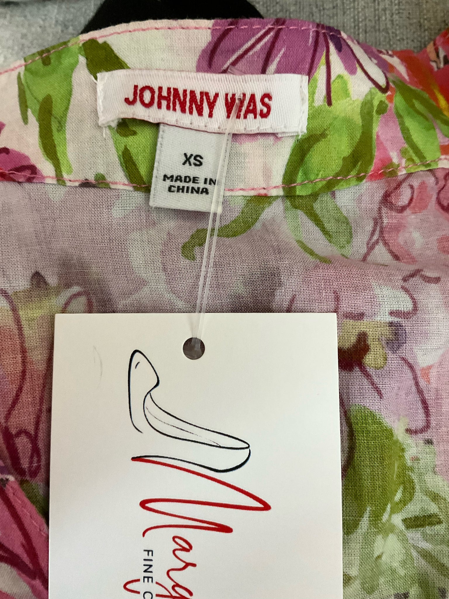 Johnny Was Anya Floral Cotton Tunic & Shorts 2-Piece Set Size XS