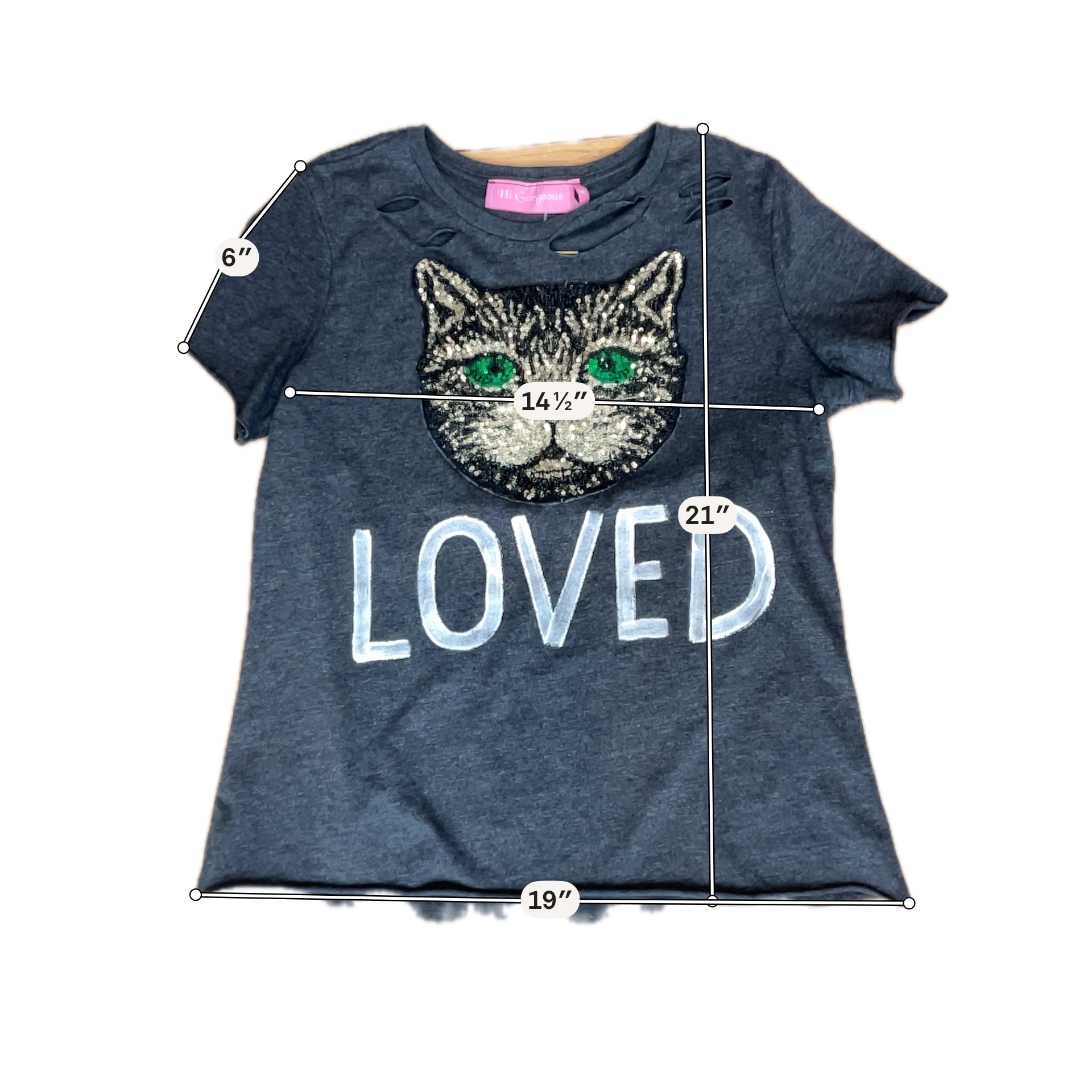 Hi Gorgeous Sequin Cat &