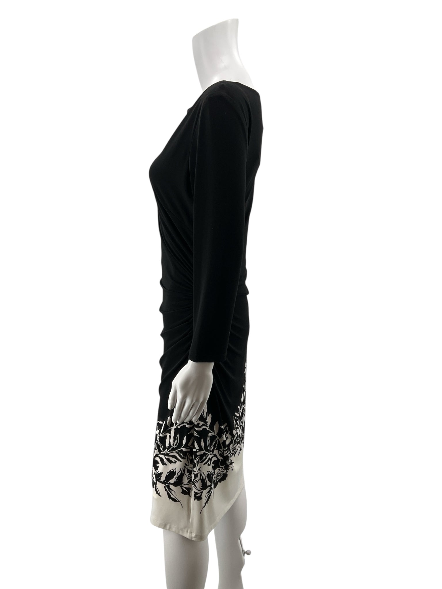 Lauren Ralph Lauren Ruched Floral Colorblock Sheath Dress Size 10