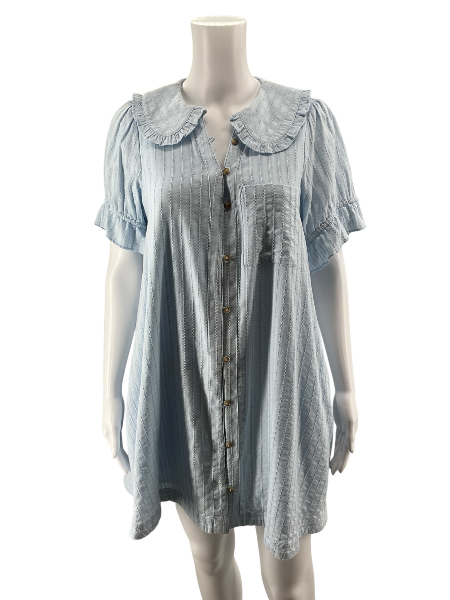 Pilcro Size S Baby Blue Solid Pre-Owned Ladies Dress