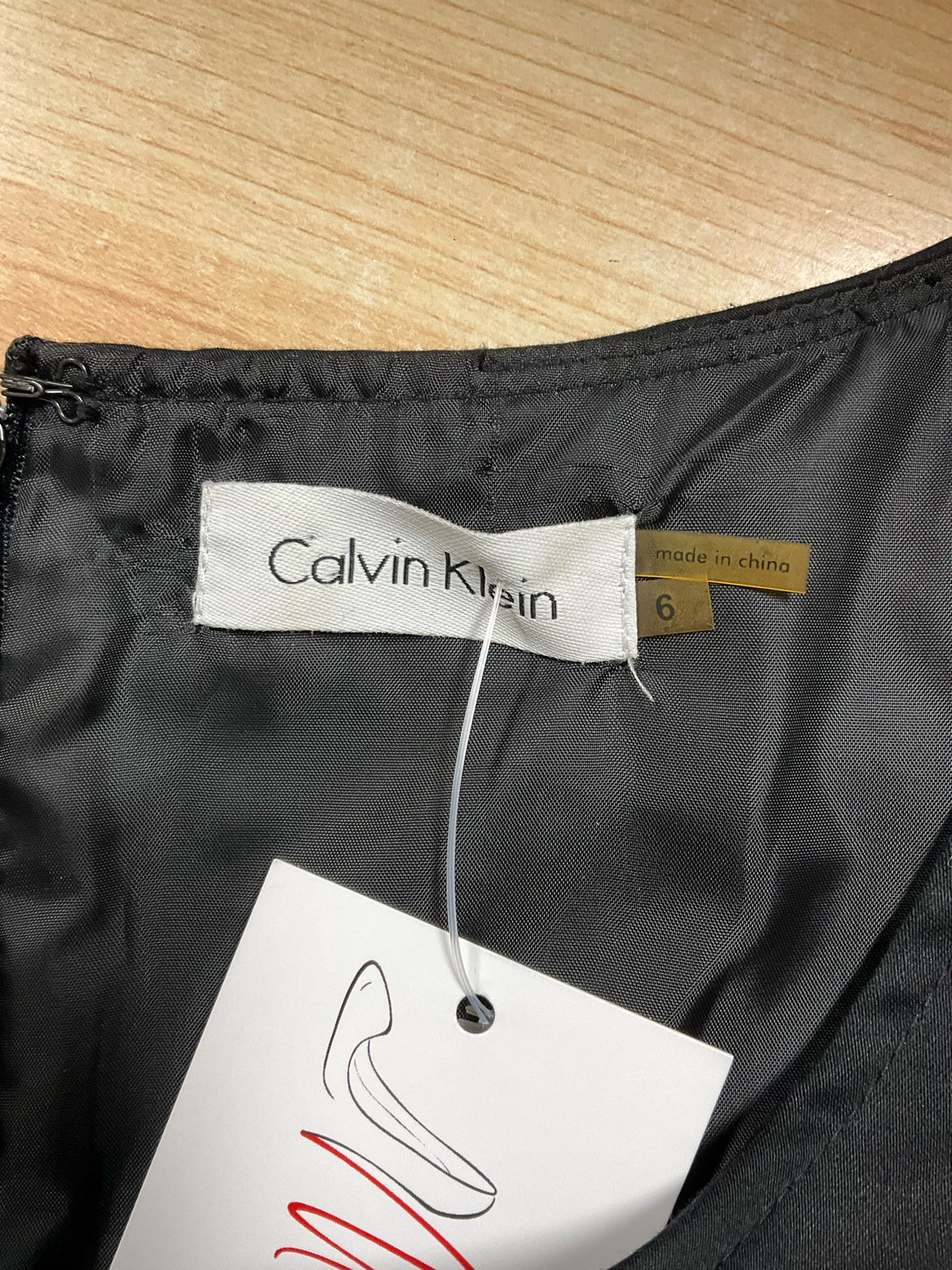 Calvin Klein Black Cotton Stretch Sheath Mini Dress Size 6 - ONLINE ONLY