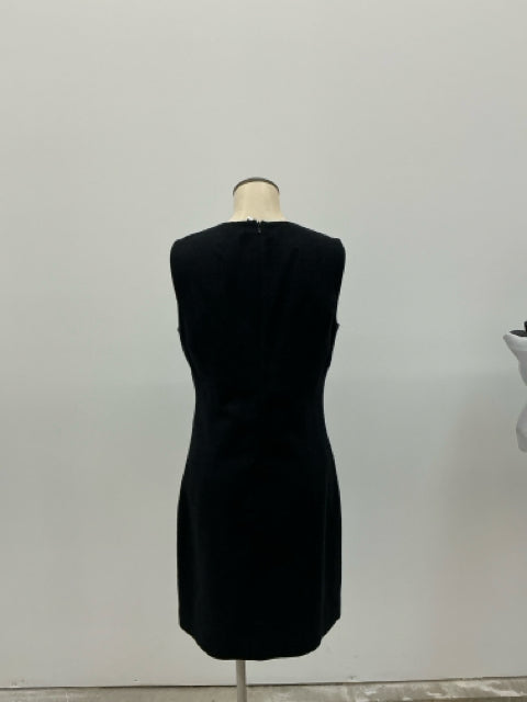 Carlisle Silk Sheath Little Black Dress with Gold Chain Waist Detail Size 4 - ONLINE ONLY