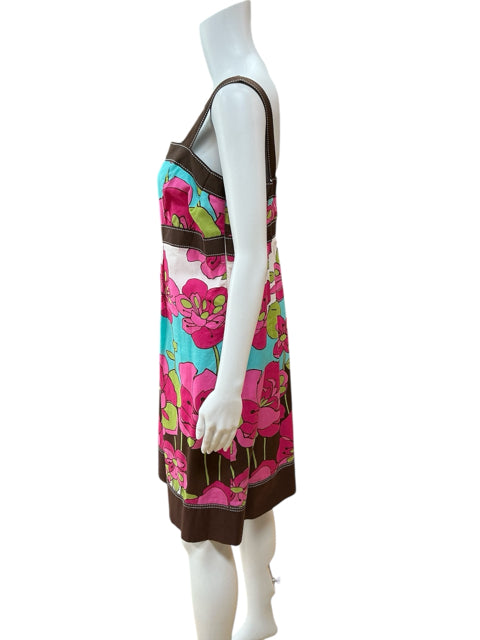 Signature Aqua/Multi Floral Pre-Owned Ladies Dress - Size 12 - ONLINE ONLY