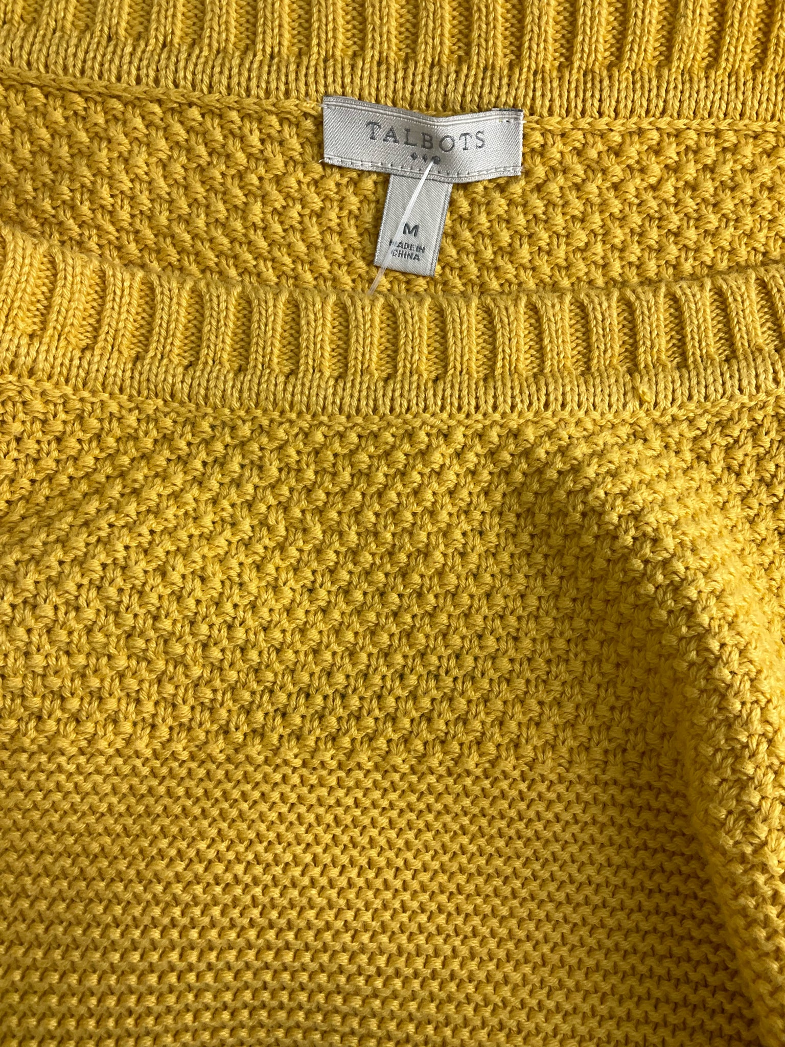 Talbots - Mustard Solid Pre-Owned Ladies Casual Top - Size M