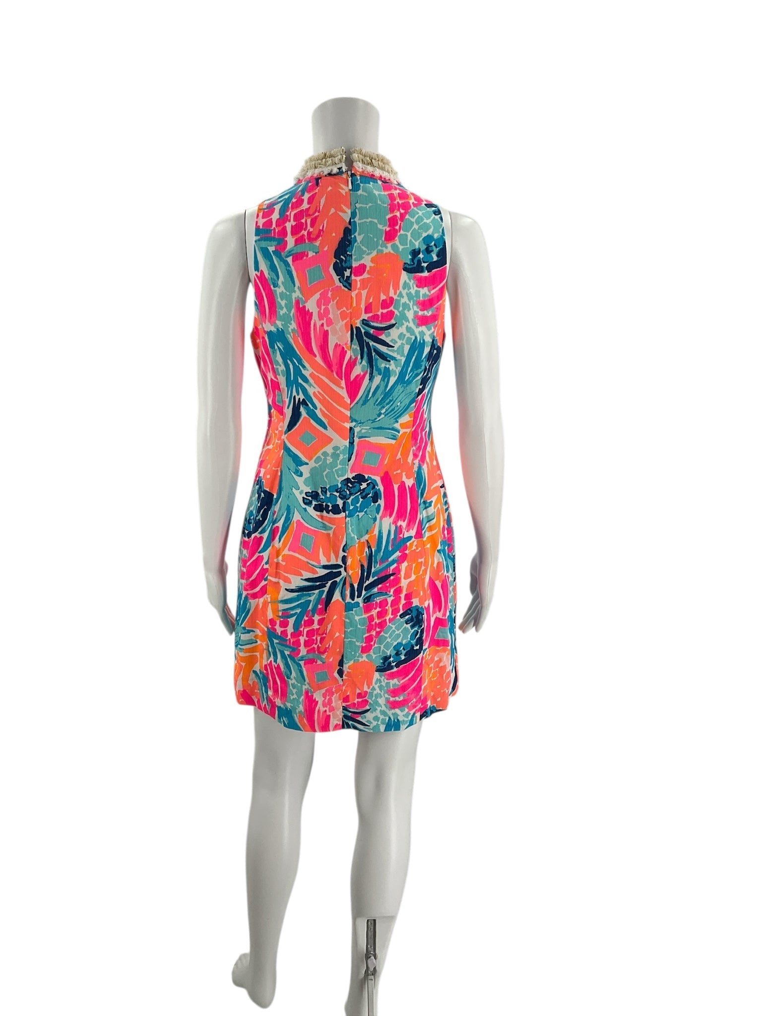 Lilly Pulitzer Pink/Orange/Blue Floral Pre-Owned Ladies Dress - Size 2 - Margaret’s Fine Consignment
