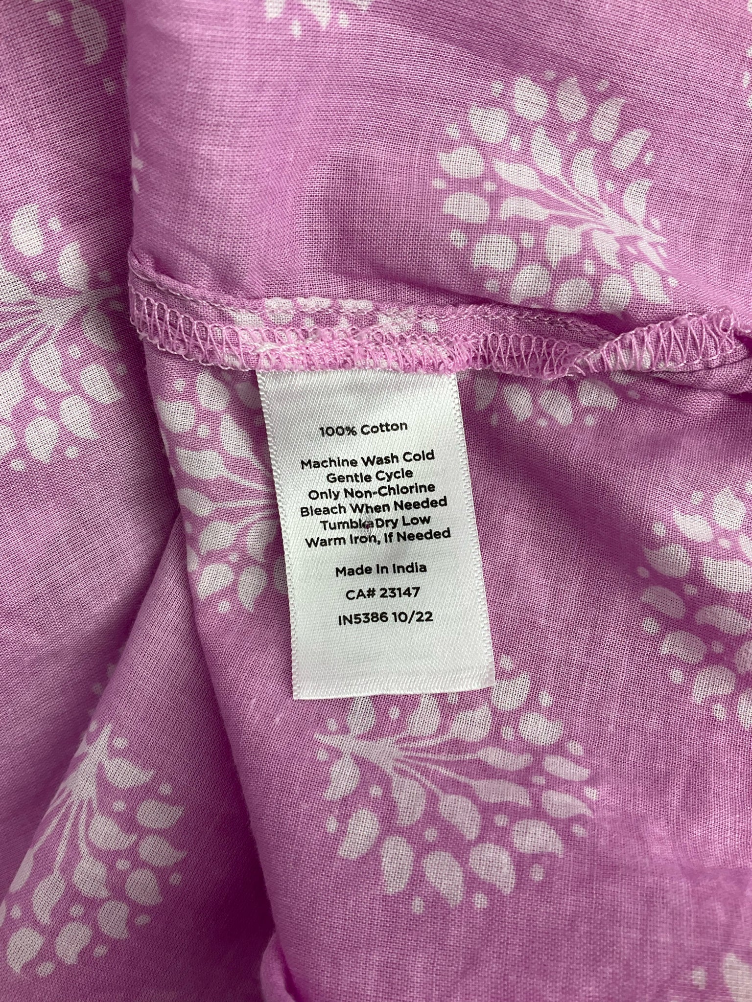 Talbots Pink/White Print Pre-Owned Ladies Casual Top - Size 3X