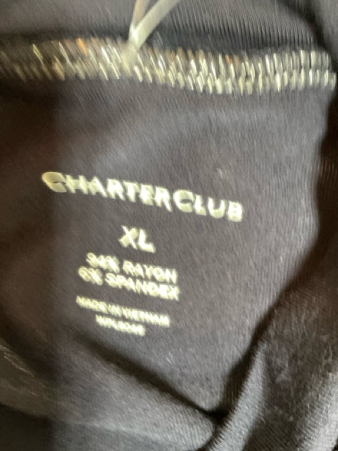 Charter Club Navy Solid Pre-Owned Ladies Top - Size XL - Margaret’s Fine Consignment
