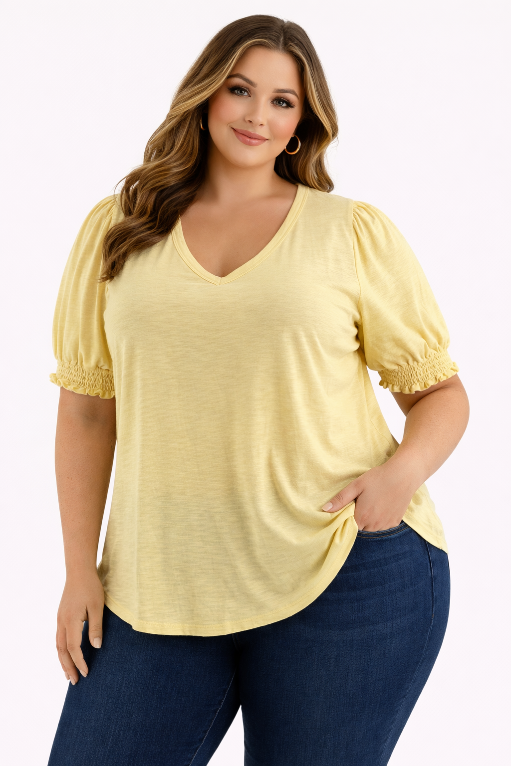 Talbots Yellow Solid Pre-Owned Ladies Casual Top - Size 1X