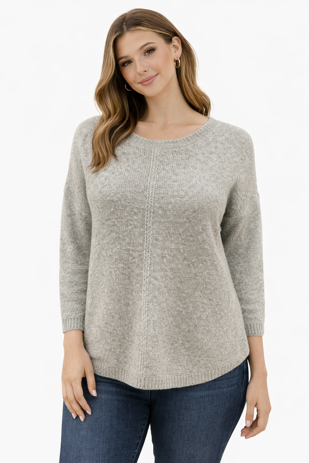 Max Studio Gray Sparkle Pre-Owned Ladies Top - Size Medium - Margaret’s Fine Consignment