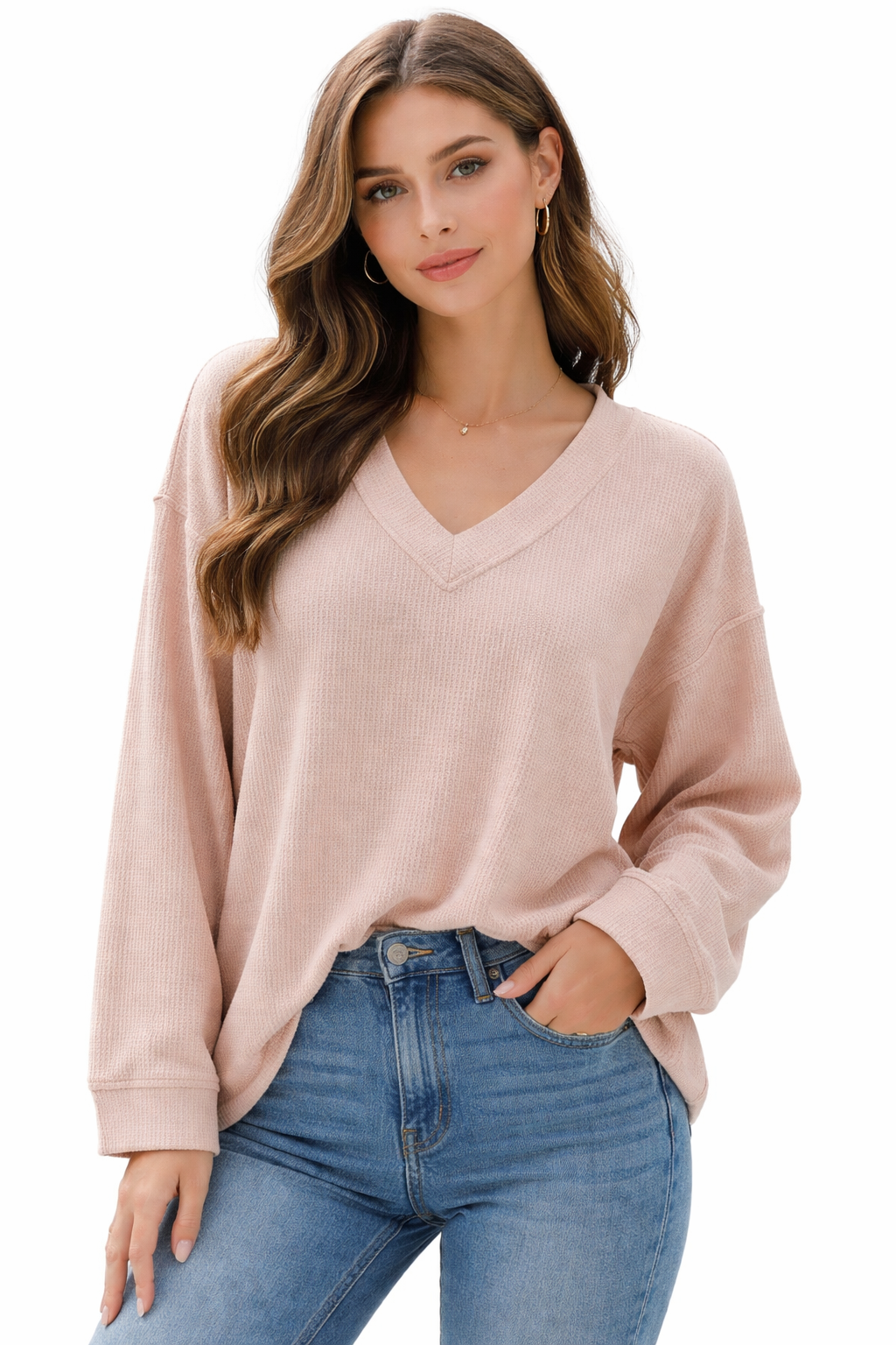 Cupio Pink Solid Pre-Owned Ladies Top - Size Large - Margaret’s Fine Consignment