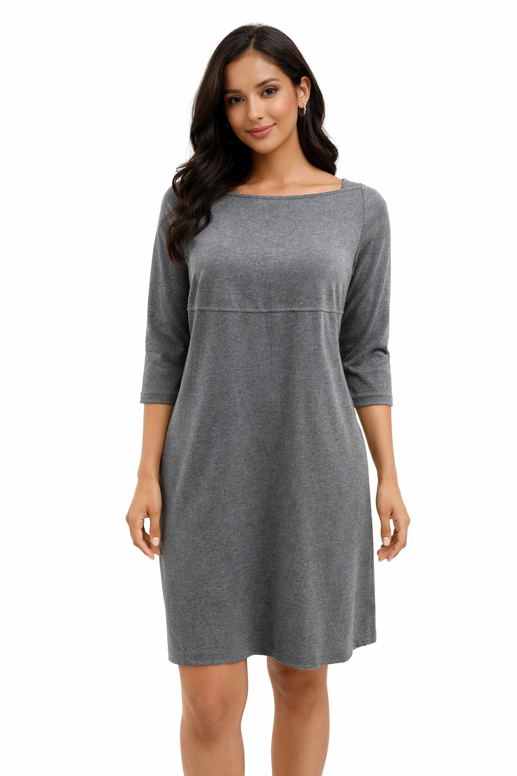 Talbots Gray Solid Pre-Owned Ladies Dress - Size 18W