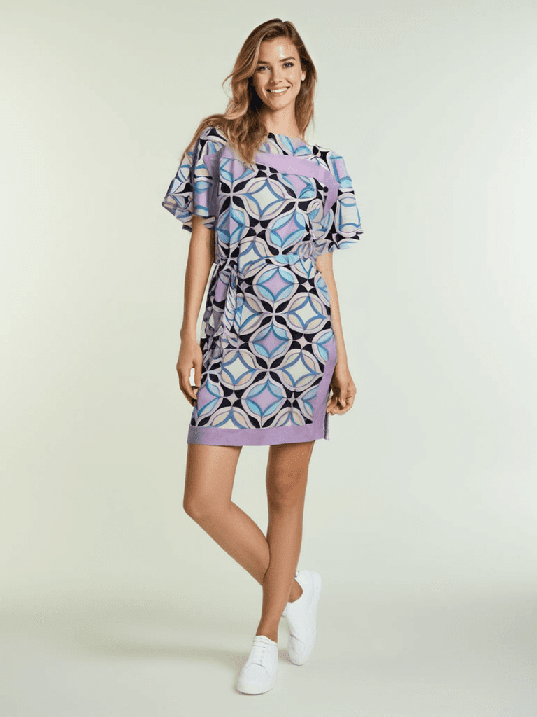 New York & Co Lavender/Blue Print Pre-Owned Ladies Dress - Size XS - Margaret’s Fine Consignment