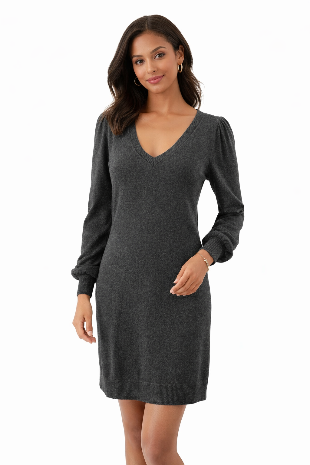 Loft Gray Solid Pre-Owned Ladies Dress - Size Small - Margaret’s Fine Consignment