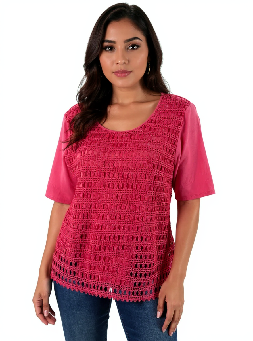 Ruby Rd Pink Pre-Owned Ladies Top - Size Large - Margaret’s Fine Consignment