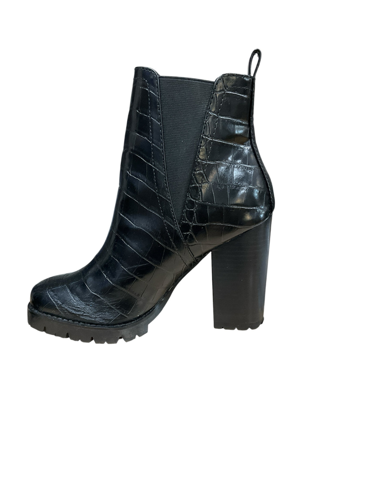Steve Madden Shoe Size 8 Black crocodile Pre-Owned Ladies booties