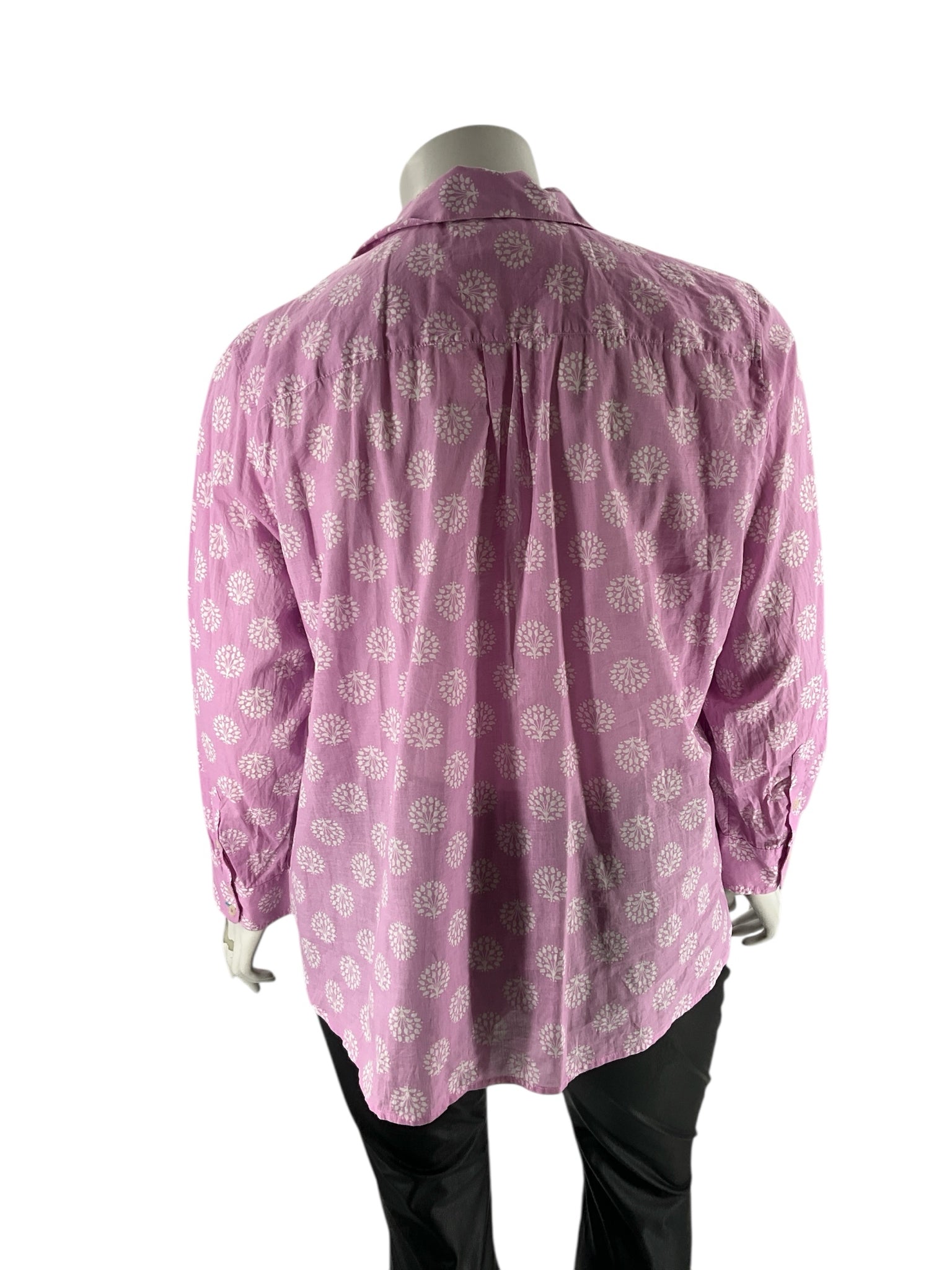 Talbots Pink/White Print Pre-Owned Ladies Casual Top - Size 3X