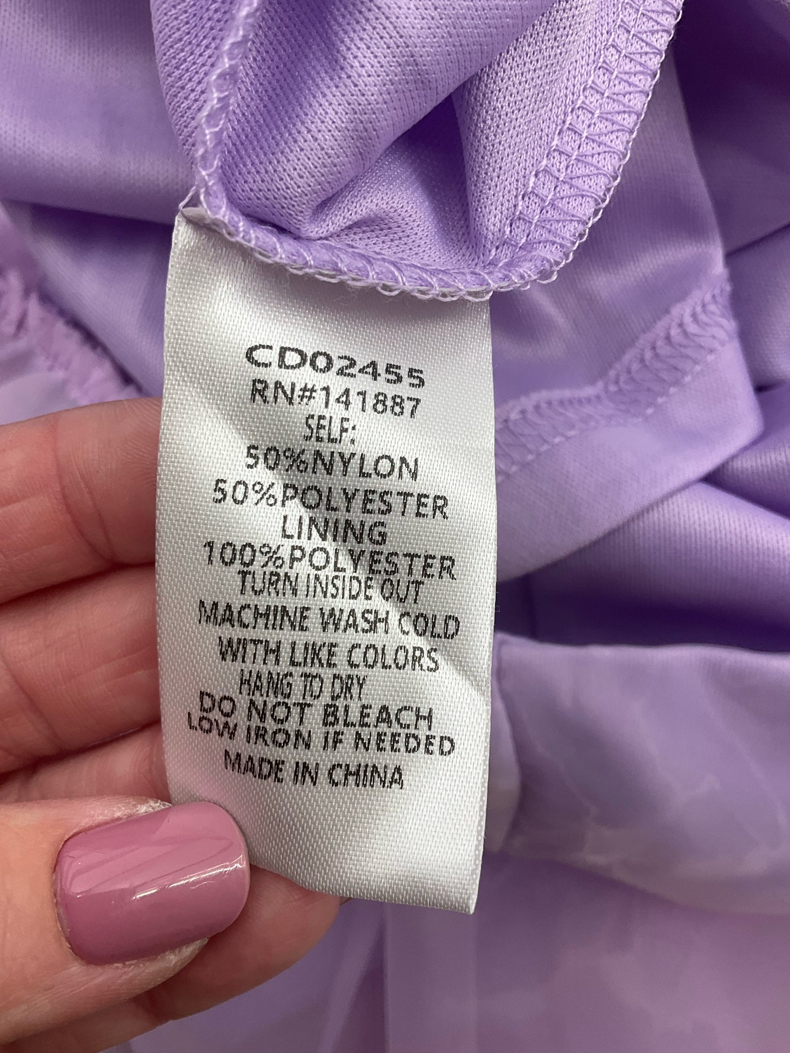 TCEC Lavender Solid Pre-Owned Ladies Dress - Size Small - Margaret’s Fine Consignment