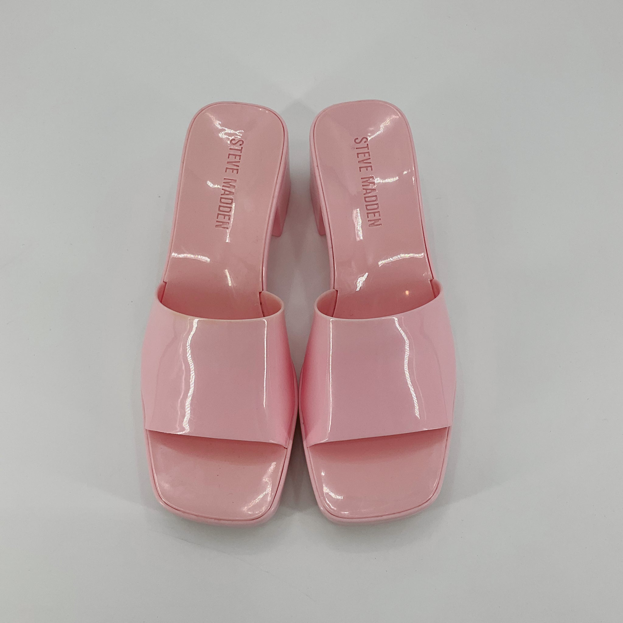 Steve Madden Pink Chunky Molded Platform Slide Sandals | Size 8