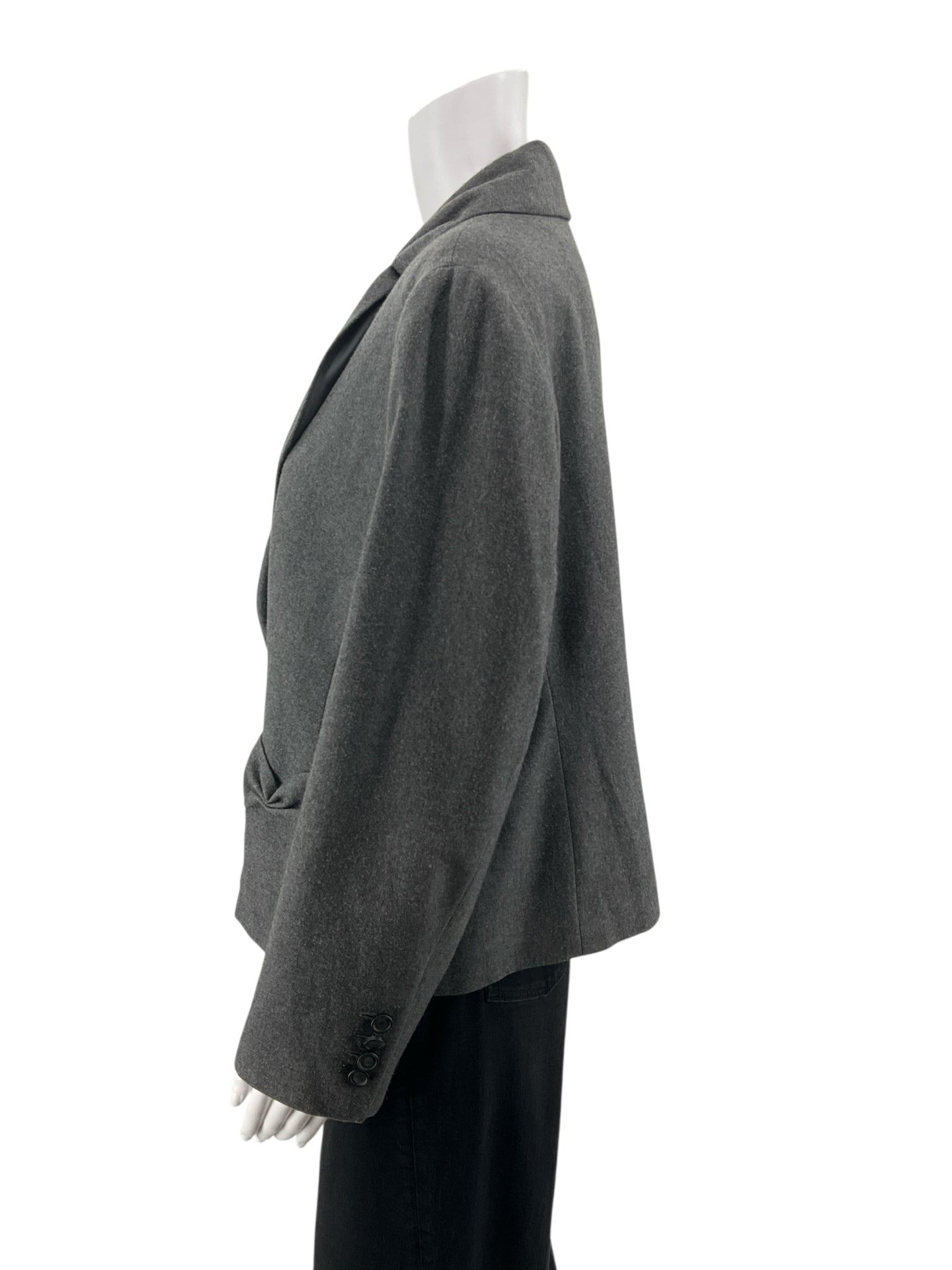 Talbots Gray Solid Ladies Pre-Owned Jacket Size 14W Petite - Margaret’s Fine Consignment