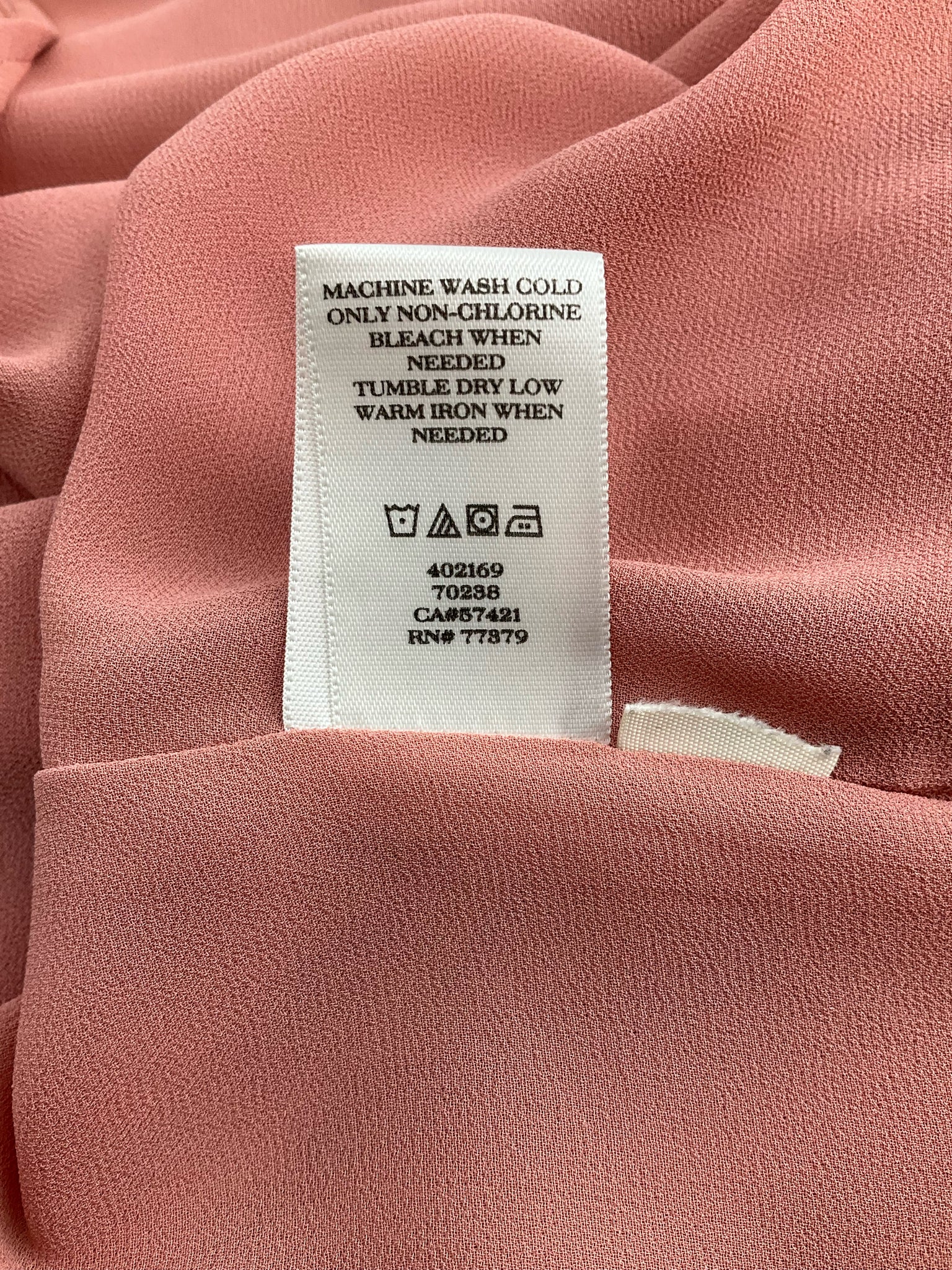 Ann Taylor Pleated Sleeveless Chiffon Shell Top Salmon Pink | XL
