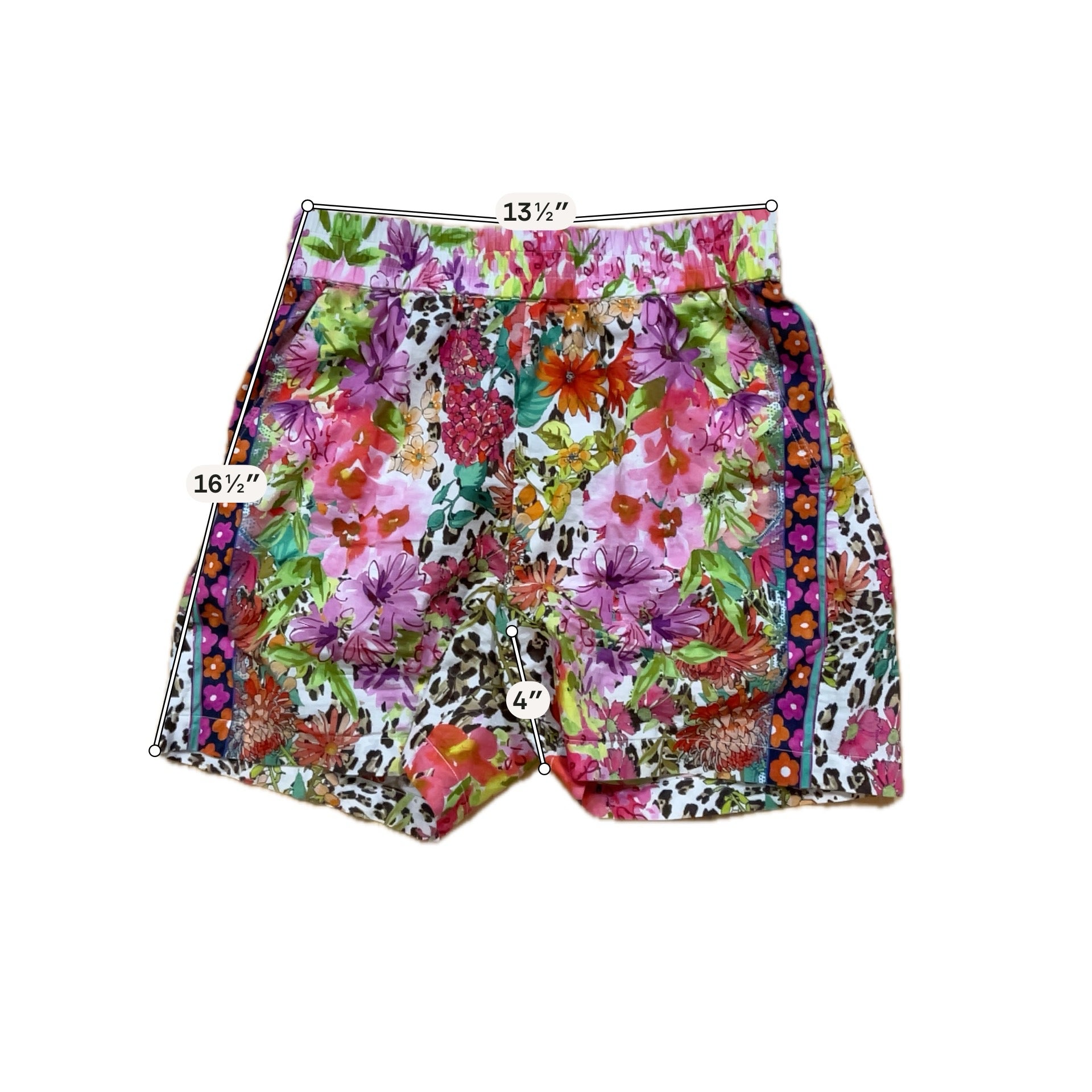 Johnny Was Anya Floral Cotton Tunic & Shorts 2-Piece Set Size XS