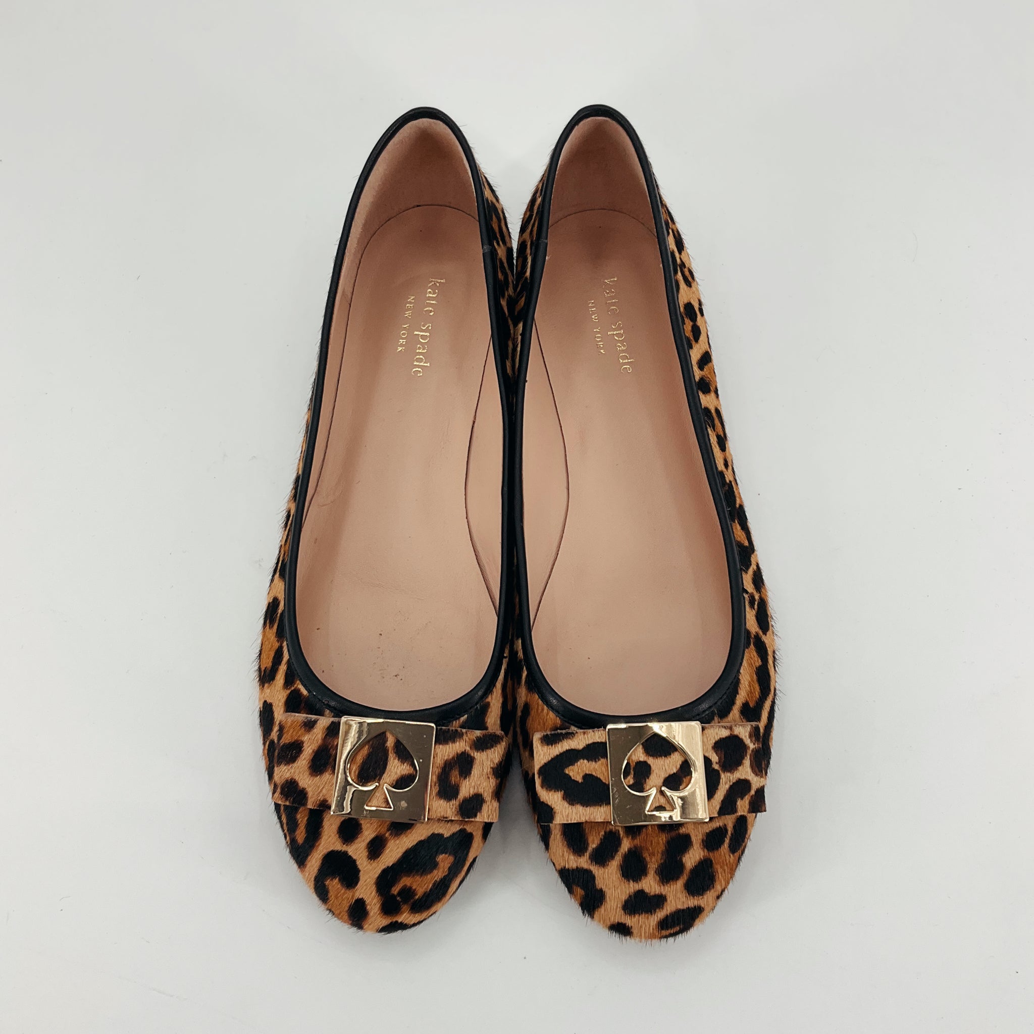 Kate Spade Brown/Black Animal Pre-Owned Ladies Flats - Size 9