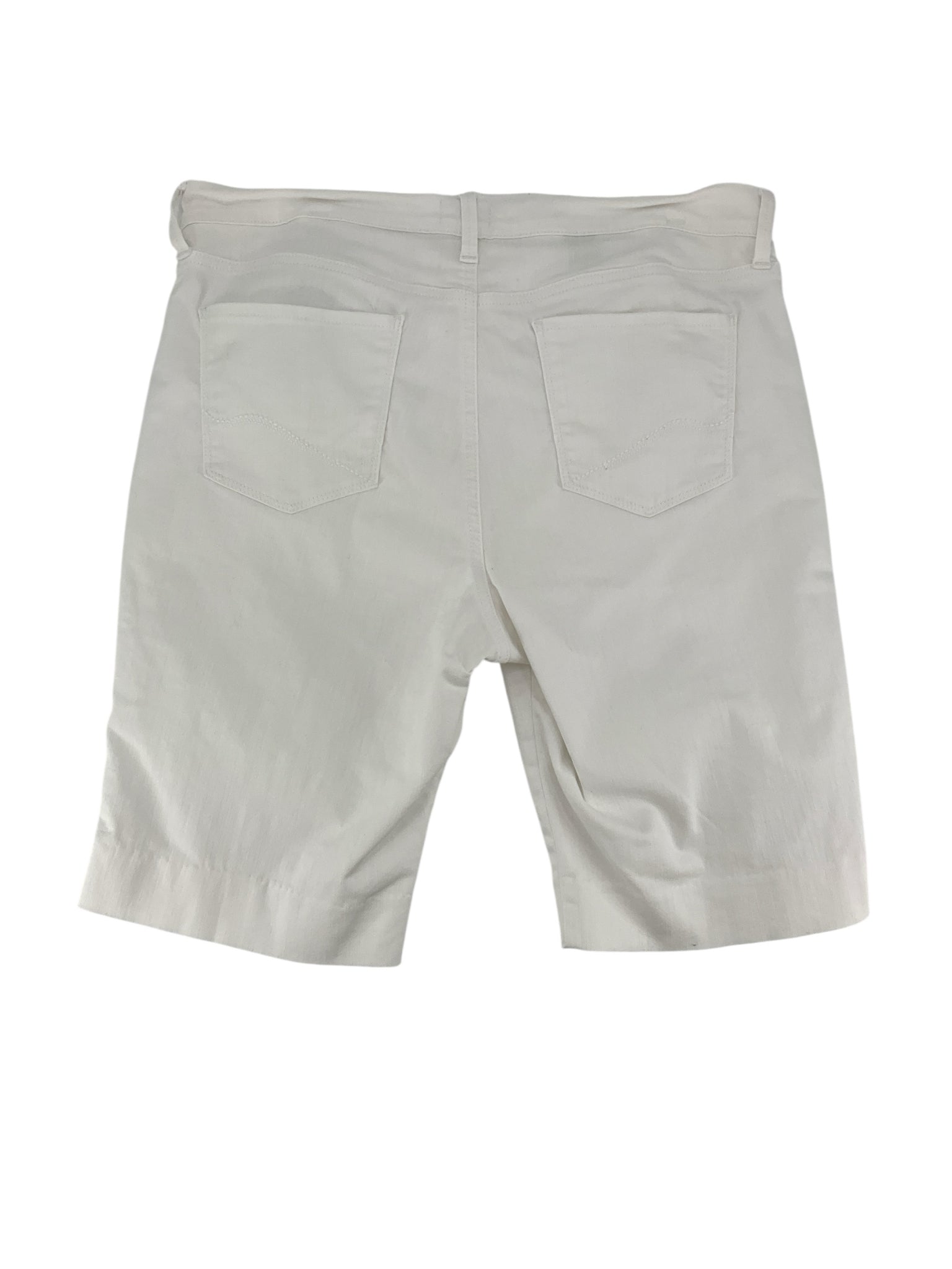 NYDJ White Stretch Denim Bermuda Shorts Size 14