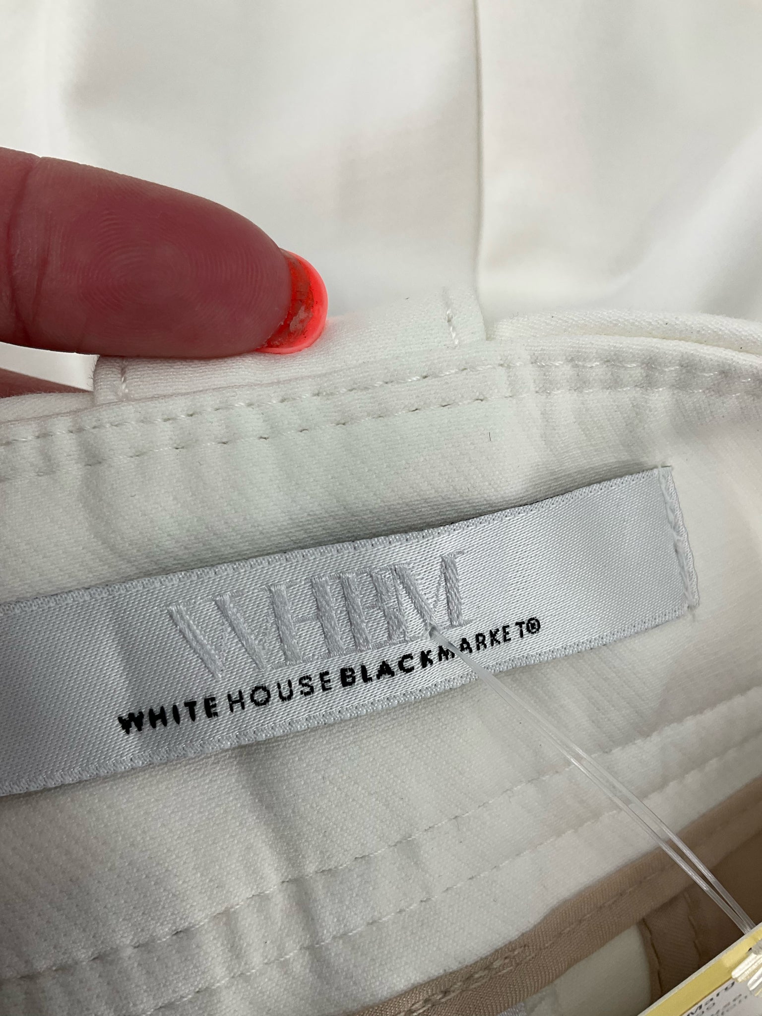 White House Black Market White Shorts White Sailor Shorts with Button Trim Size 2 - Size 2